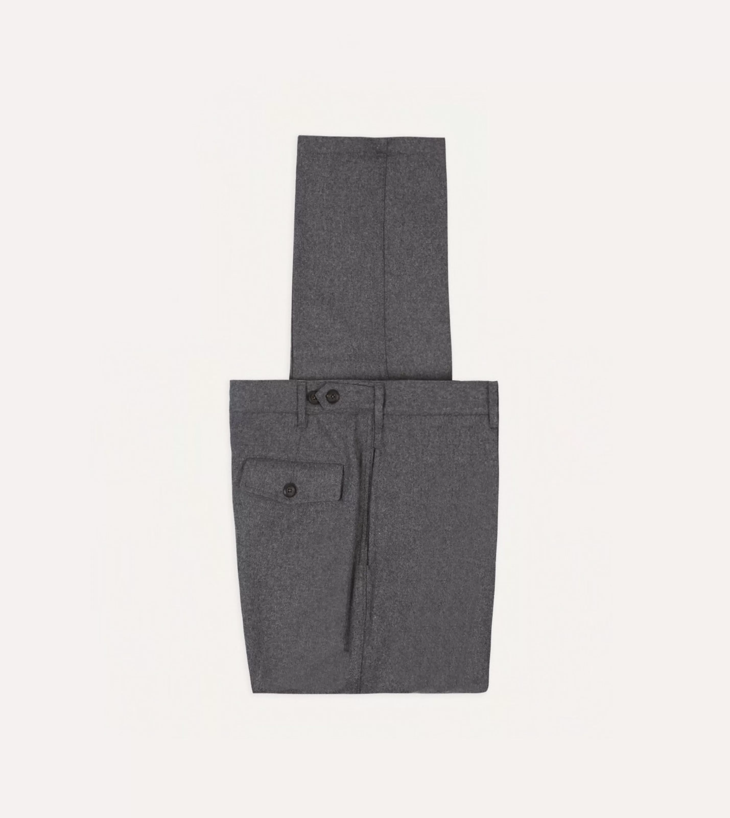 Drake’s Trousers | Grey Merino Wool Games Trouser