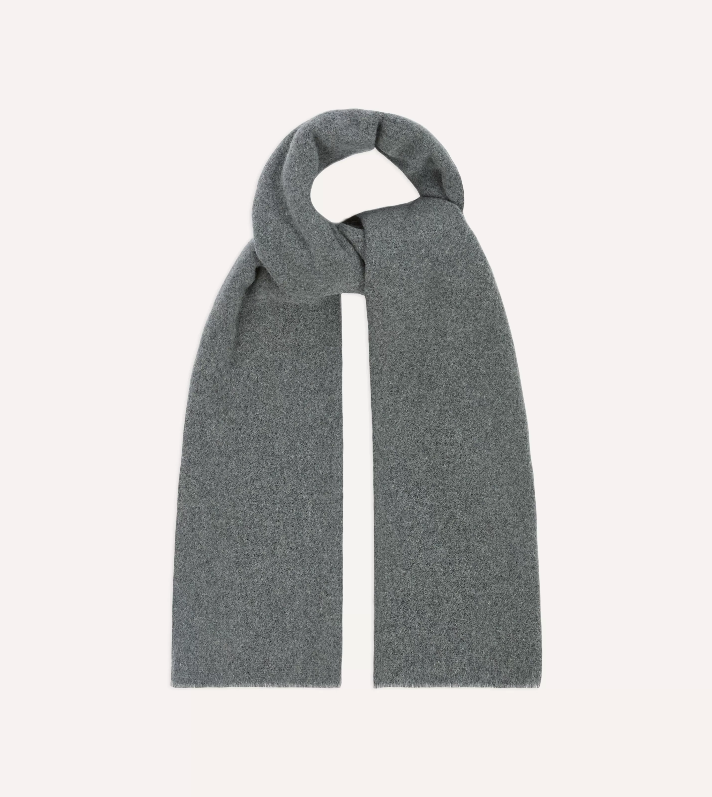 Drake’s Scarves | Grey Solid Wool Scarf