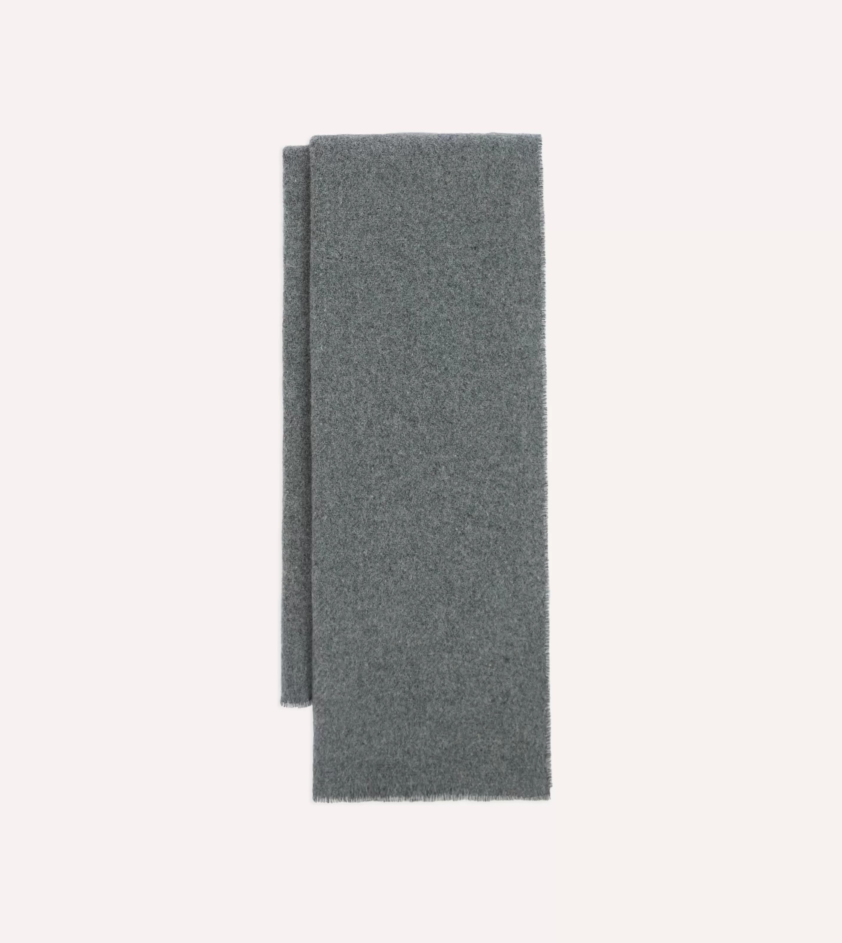 Drake’s Scarves | Grey Solid Wool Scarf