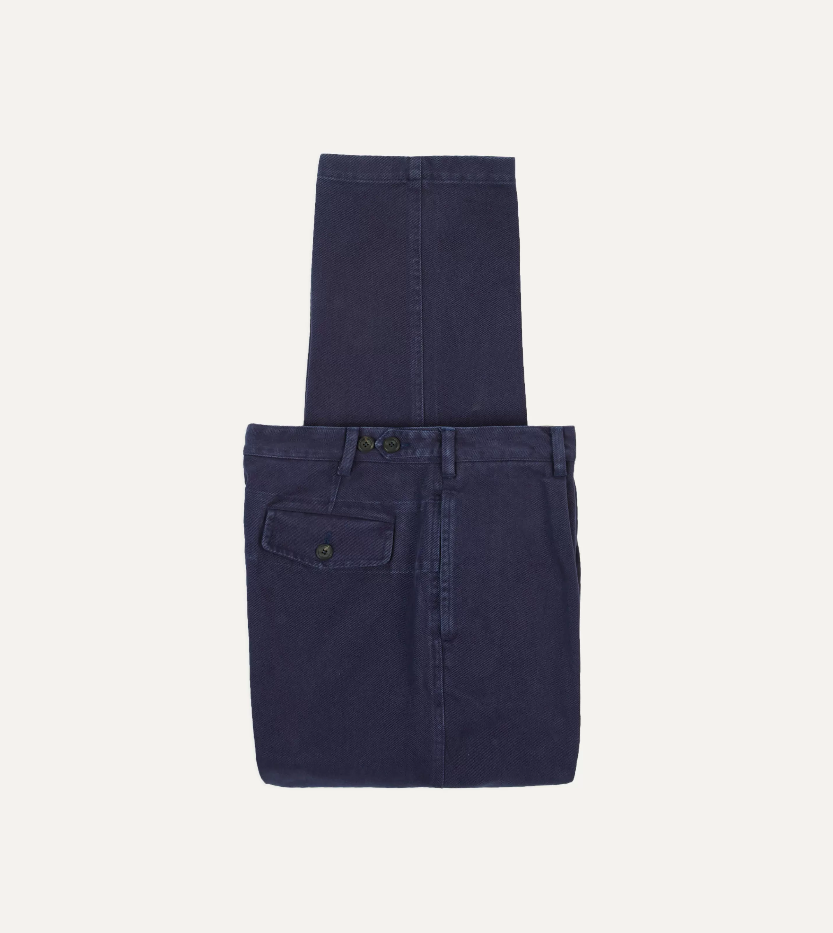 Drake’s Trousers | Trousers | Heavy Cotton Twill Games Trousers Indigo