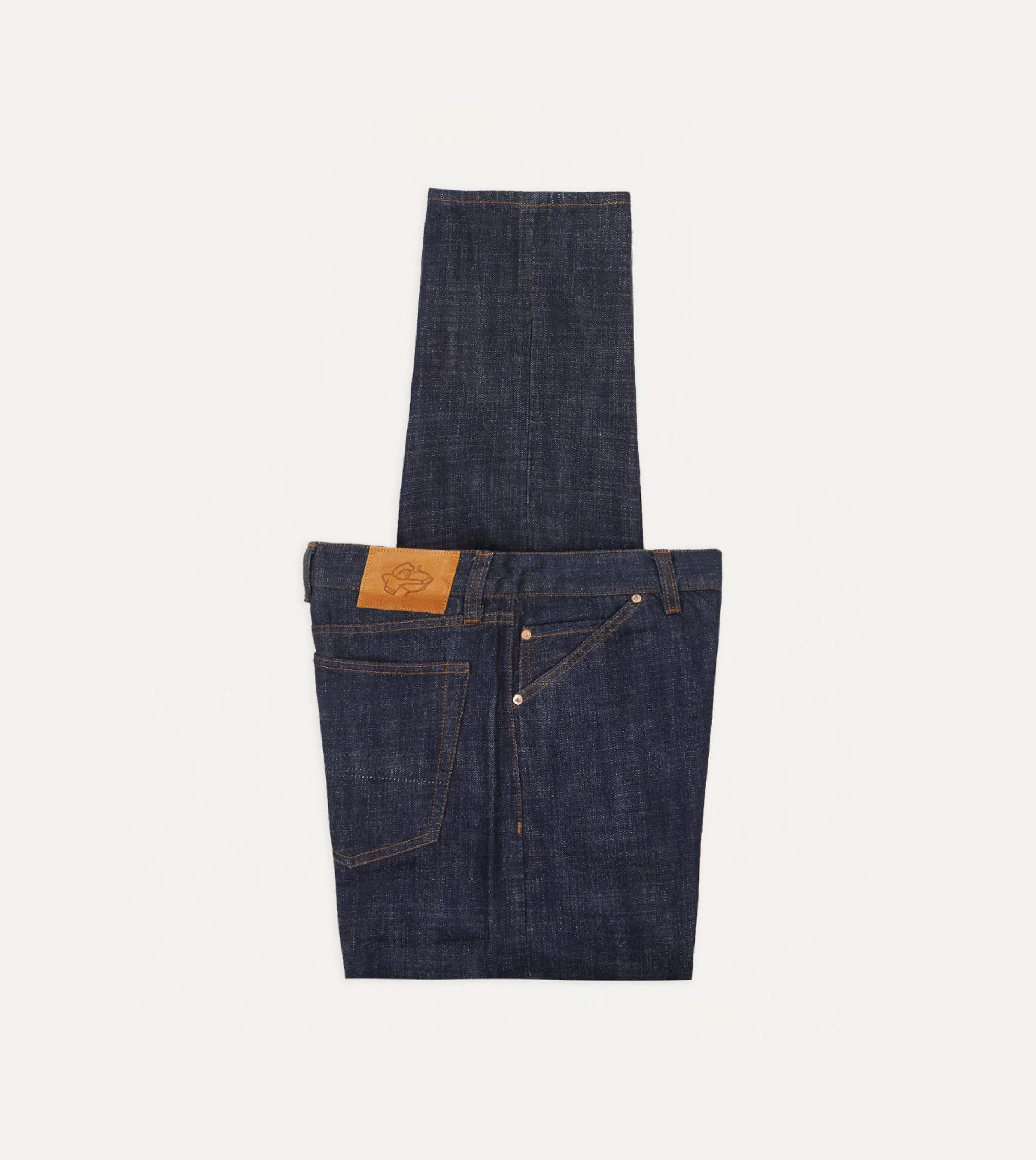 Drake’s Trousers | Denim | Indigo Rinse 15.5oz Japanese Selvedge Denim Five-Pocket Jeans