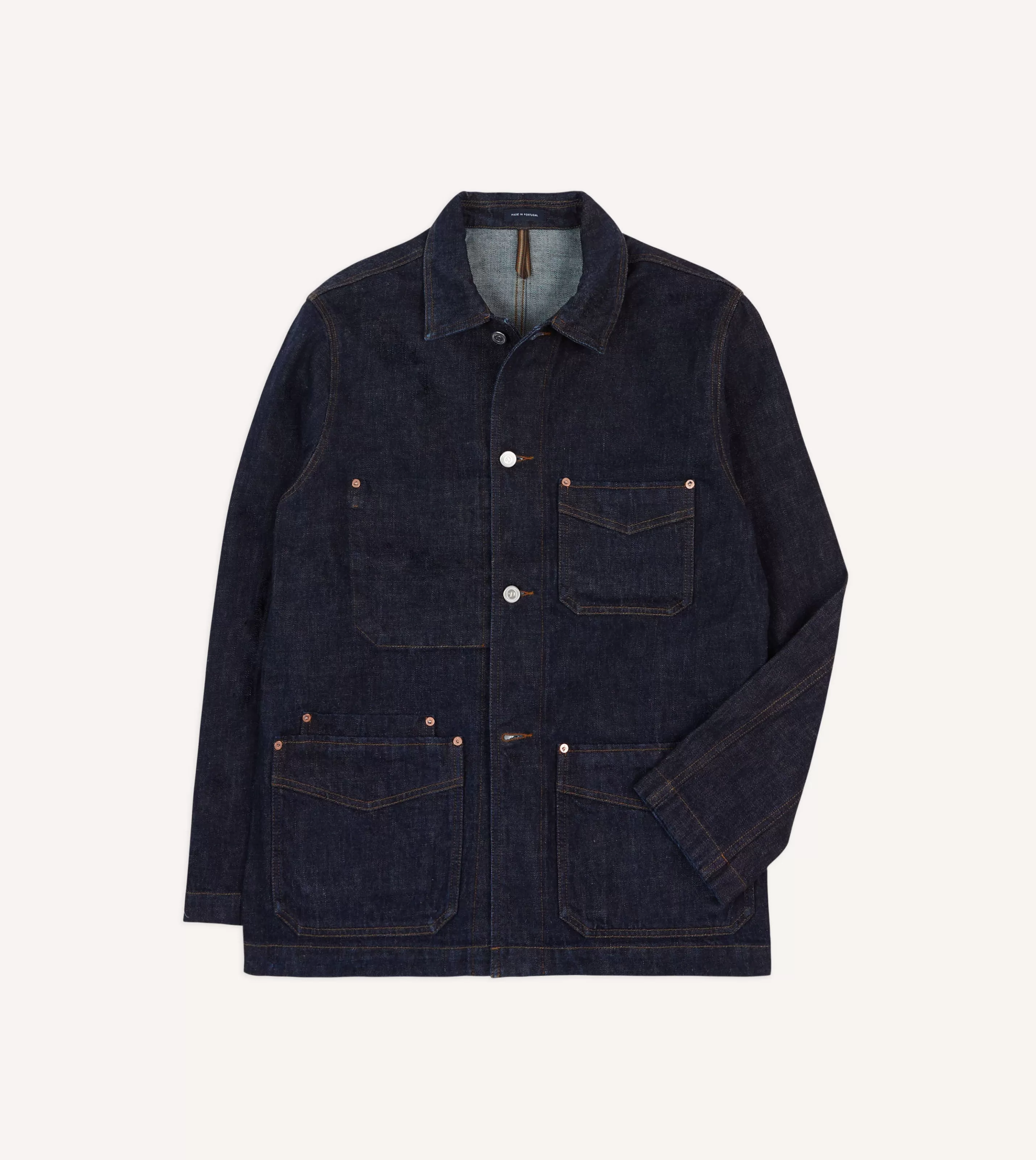 Drake’s Coats & Jackets | Chore Jackets | Denim Five-Pocket Chore Jacket Indigo rinse