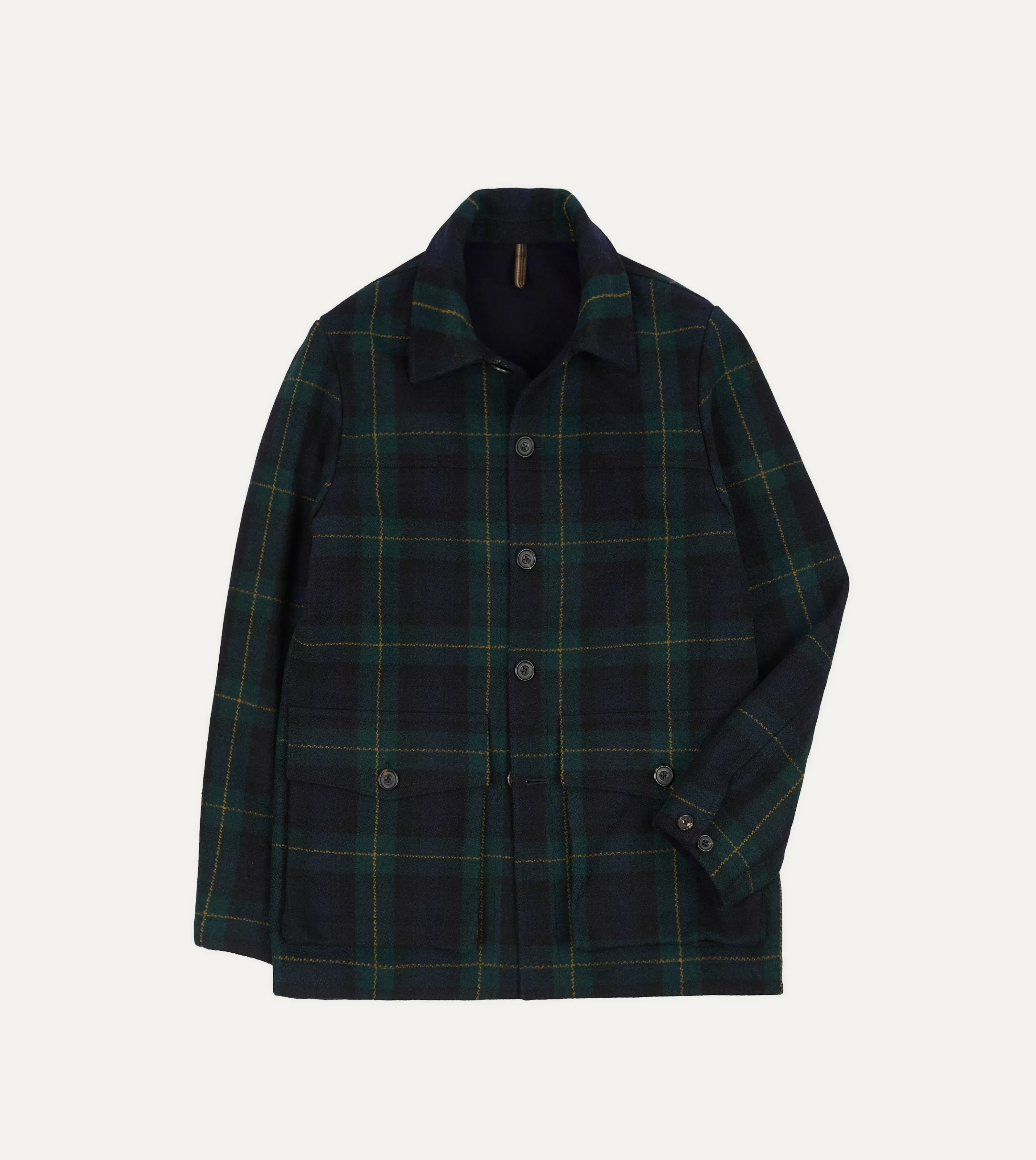 Drake’s Coats & Jackets | Chore Jackets | Johnston Check Melton Wool Donkey Chore Jacket