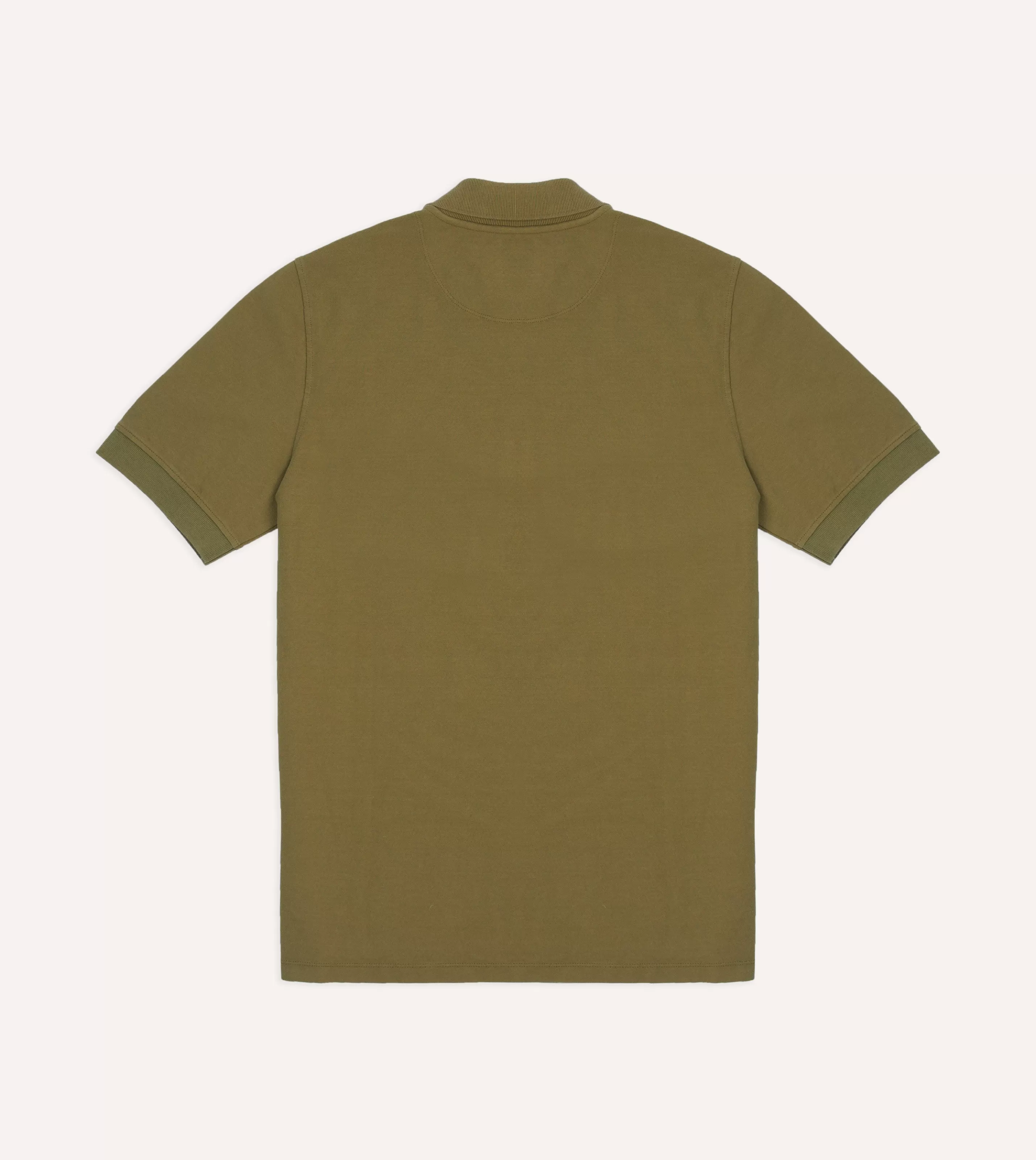 Drake’s Polos & Sweatshirts | Piqué Cotton Polo Shirt Khaki