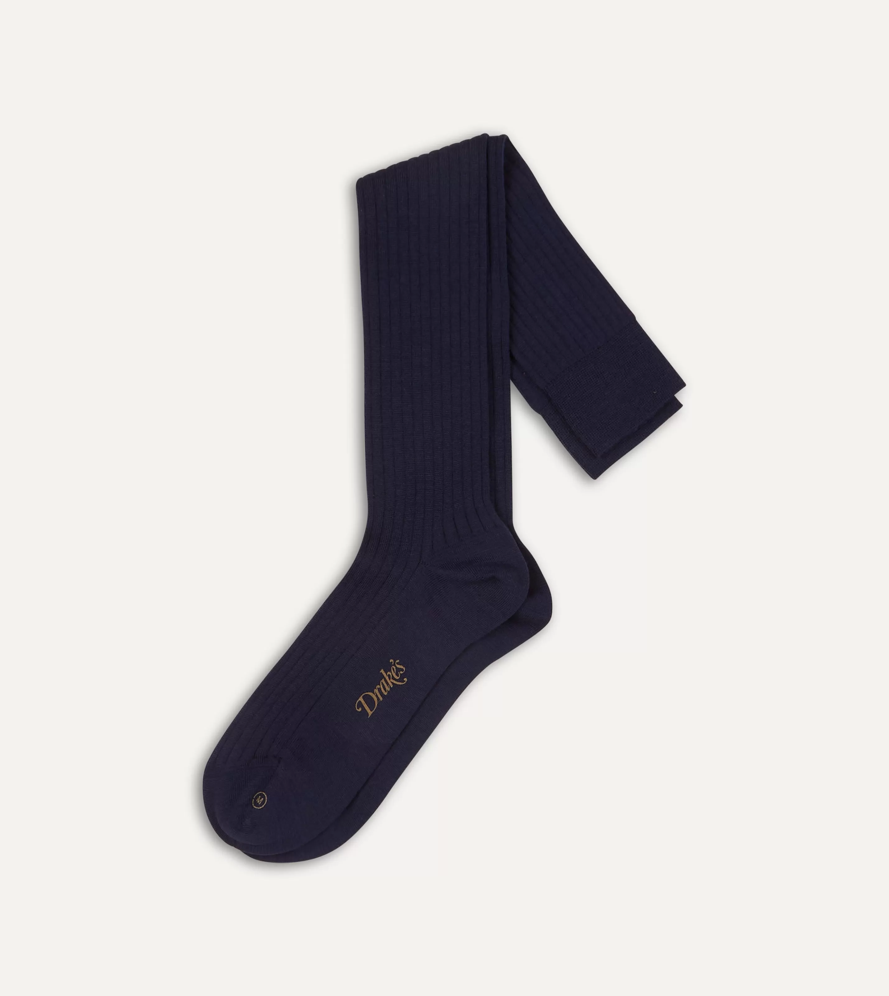 Drake’s Socks | Socks | Wool Over-the-Calf Socks Light navy