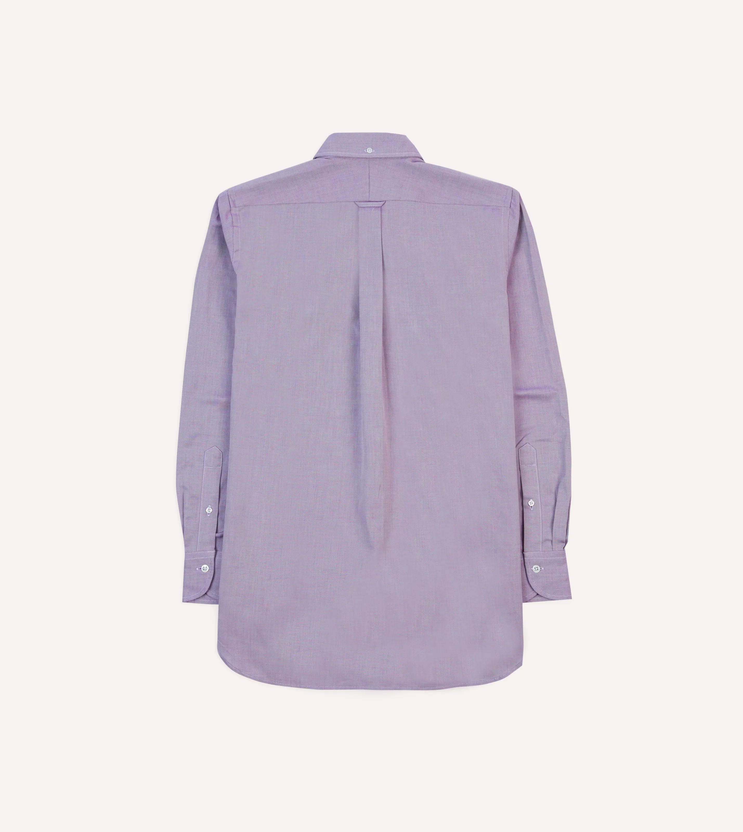 Drake’s Shirts | Formal Shirts | Pinpoint Oxford Cotton Cloth Button-Down Shirt Lilac