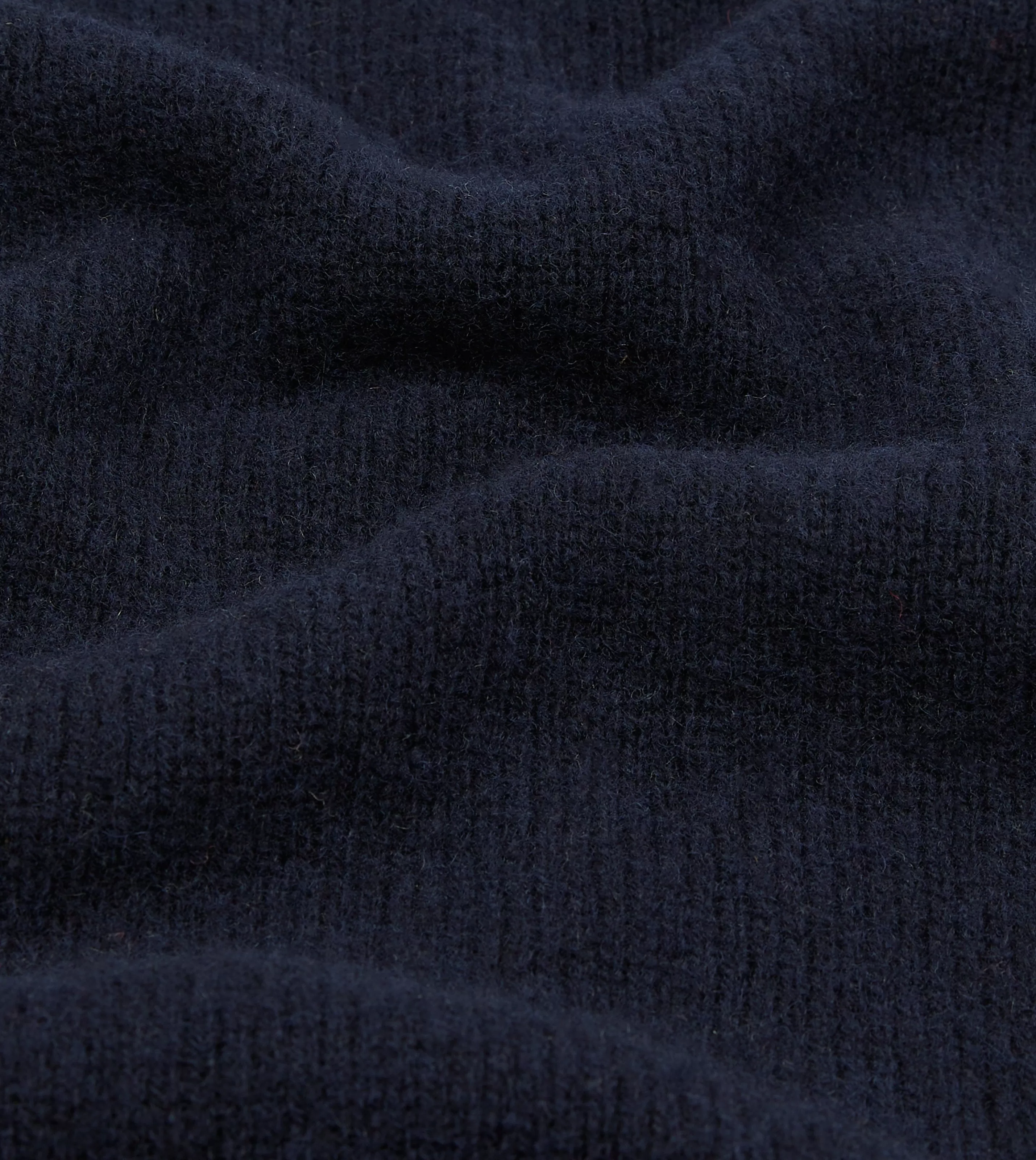 Drake’s Knitwear | Brushed Shetland Mock Neck Jumper Navy