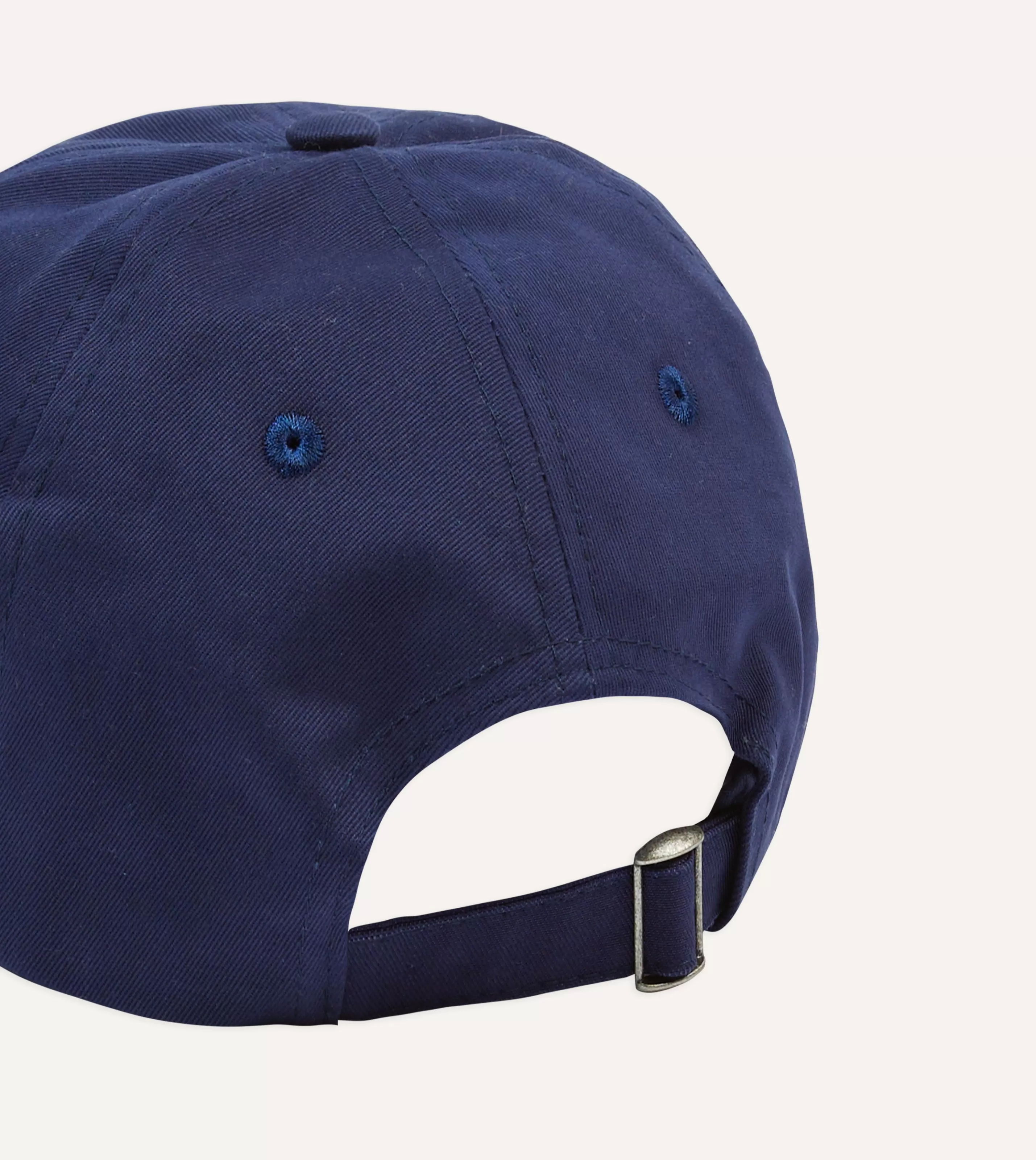 Drake’s Hats | Chainstitch 'D' Cotton Twill Baseball Cap Navy