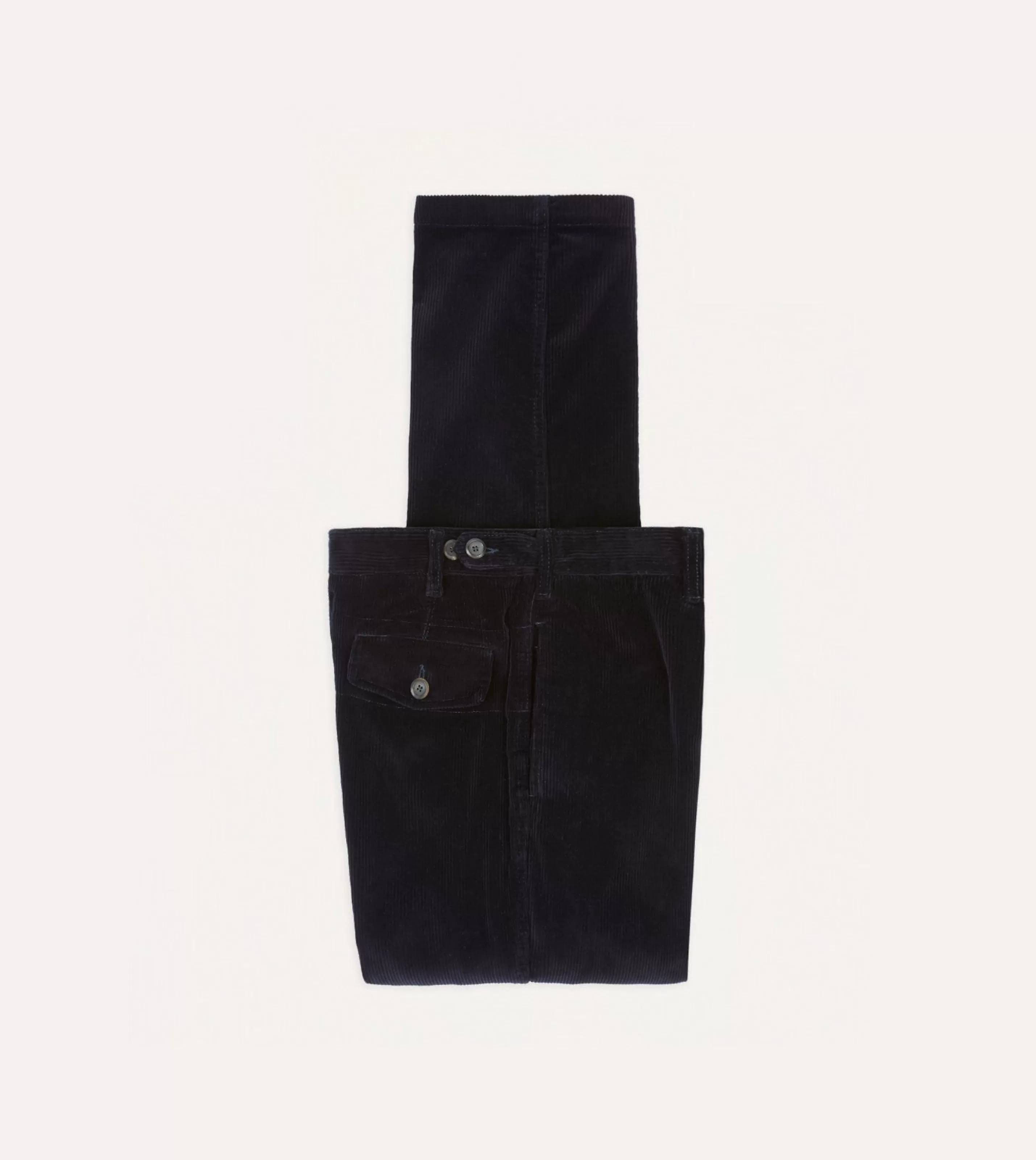 Drake’s Trousers | Trousers | Cotton Corduroy Games Trousers Navy