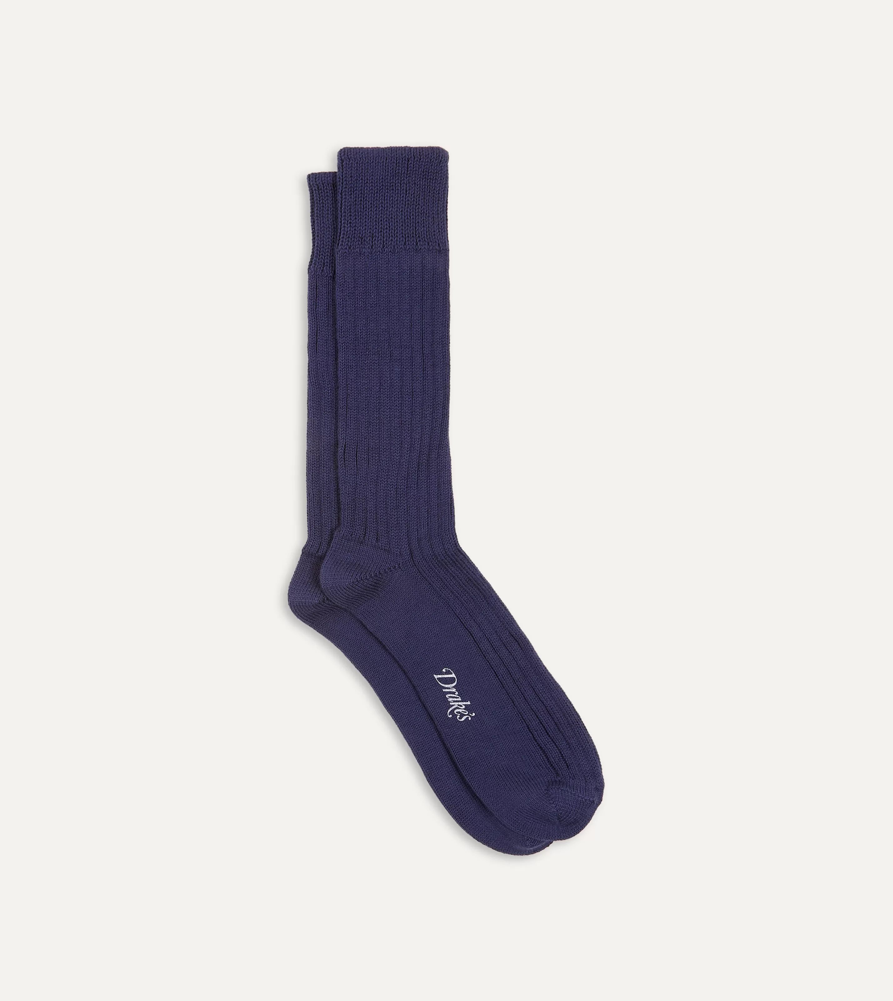 Drake’s Socks | Cotton Sports Socks Navy