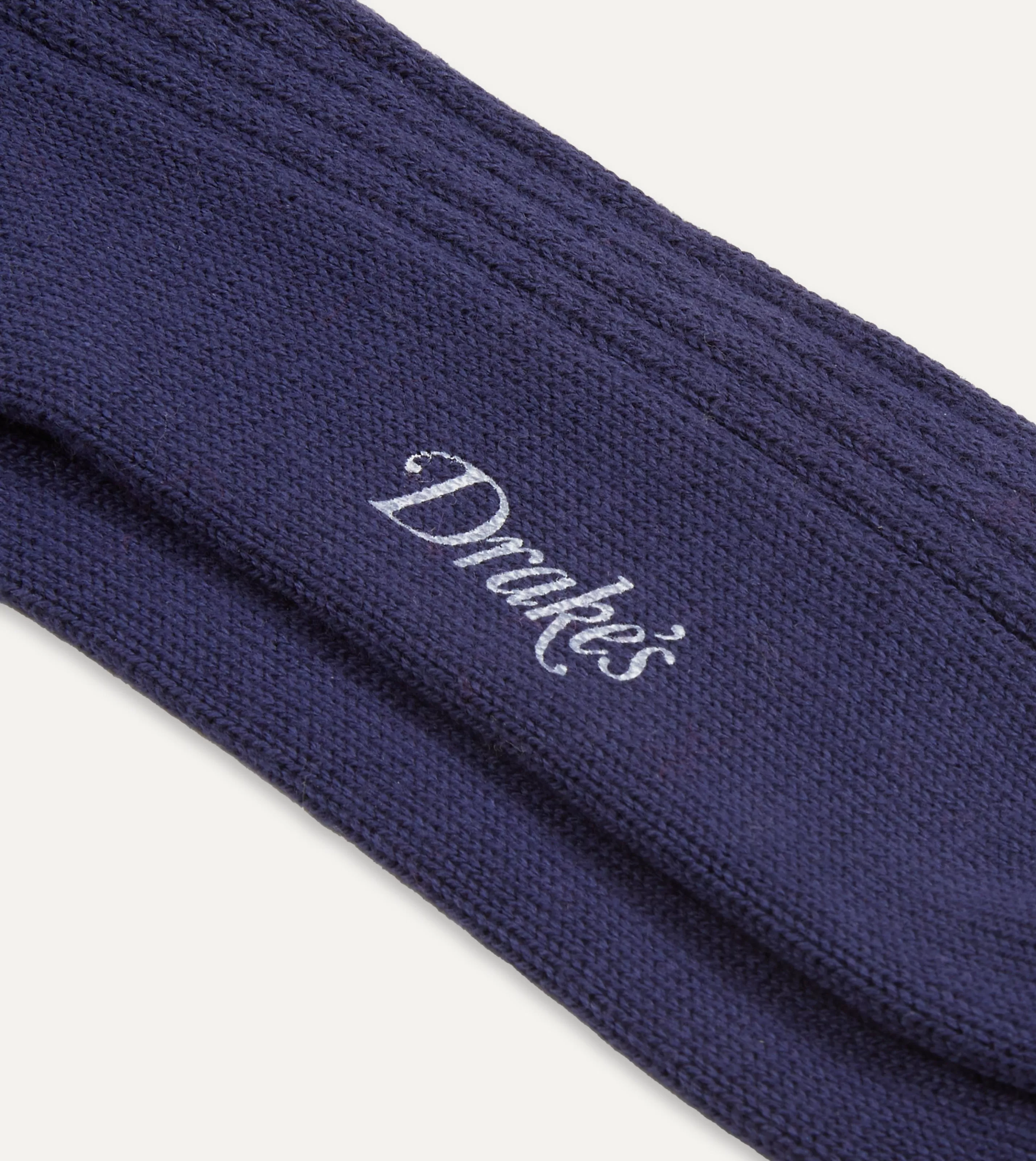 Drake’s Socks | Cotton Sports Socks Navy