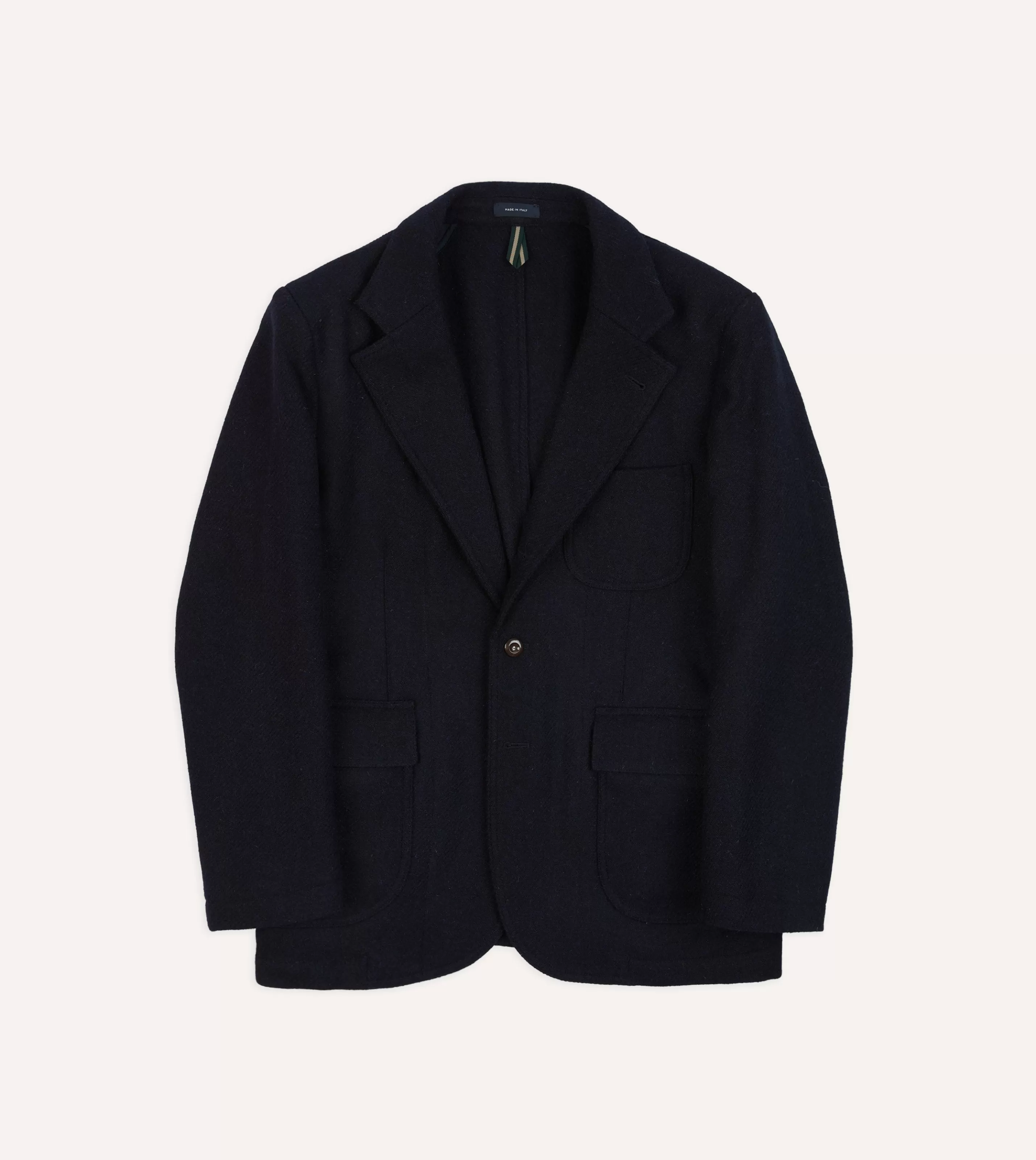 Drake’s Blazers | Navy Harris Tweed Games Blazer Mk. VII