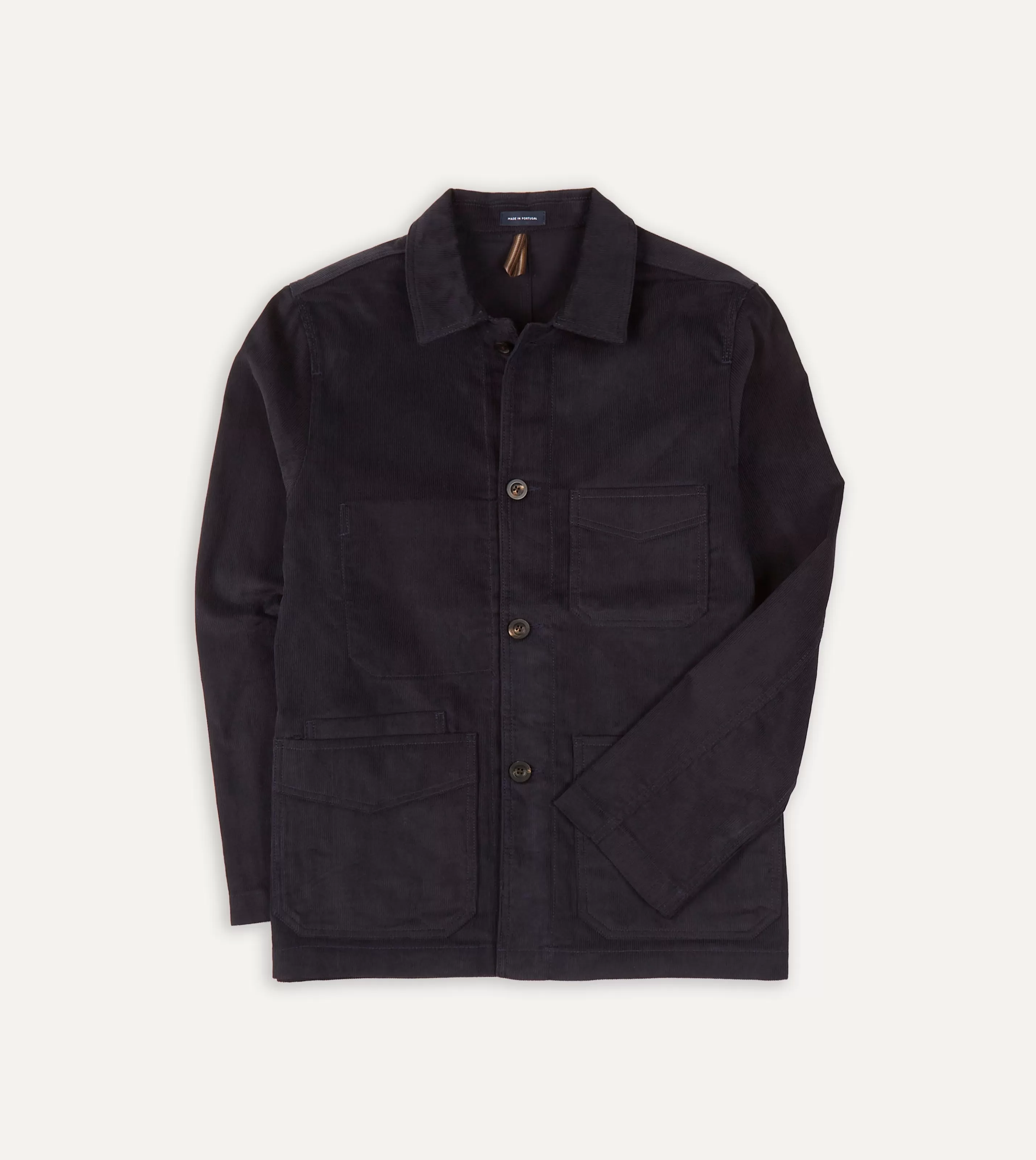 Drake’s Coats & Jackets | Chore Jackets | Navy Japanese Selvedge Corduroy Five-Pocket Chore Jacket