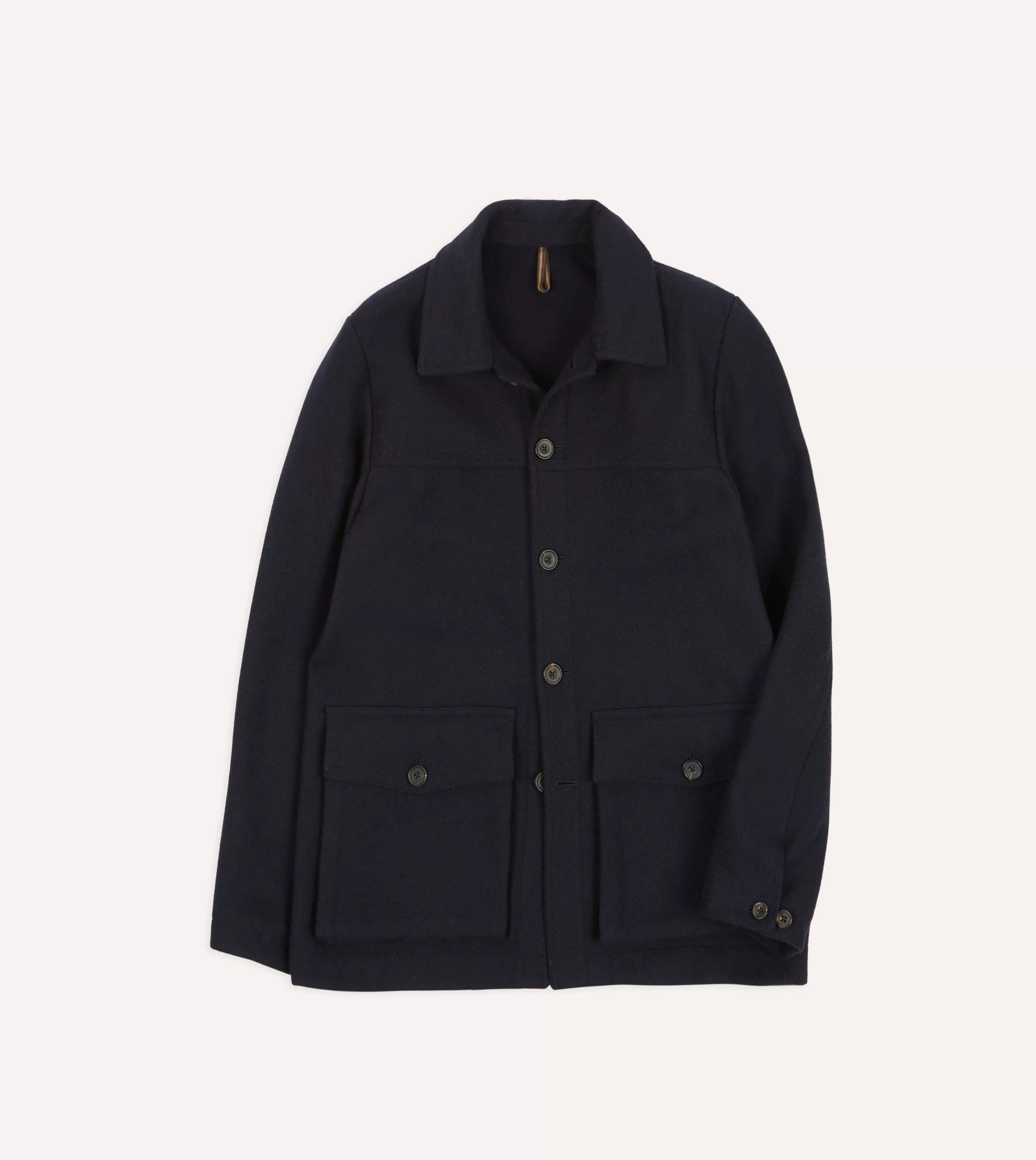 Drake’s Coats & Jackets | Chore Jackets | Navy Melton Wool Donkey Chore Jacket