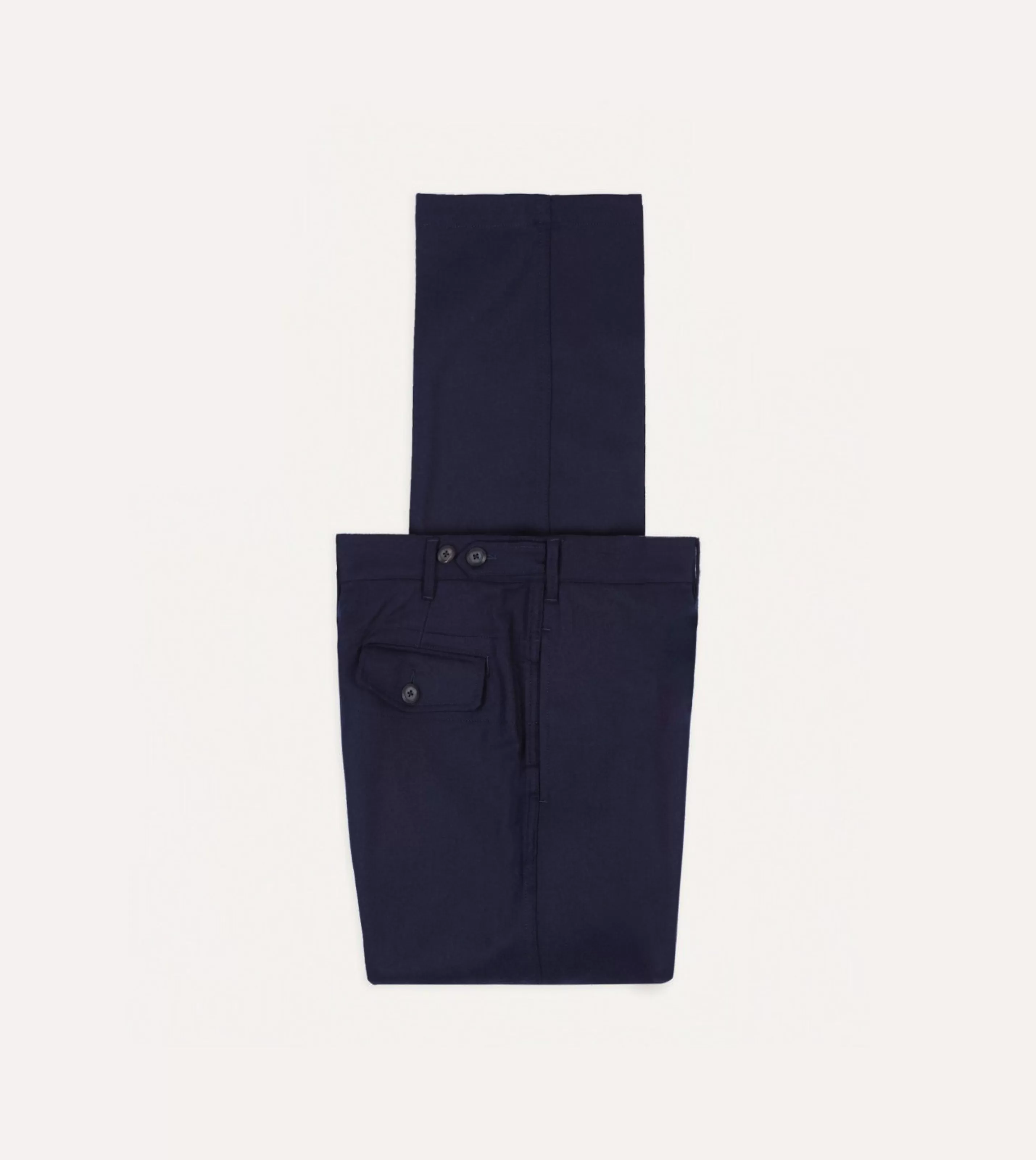 Drake’s Trousers | Navy Merino Wool Games Trouser