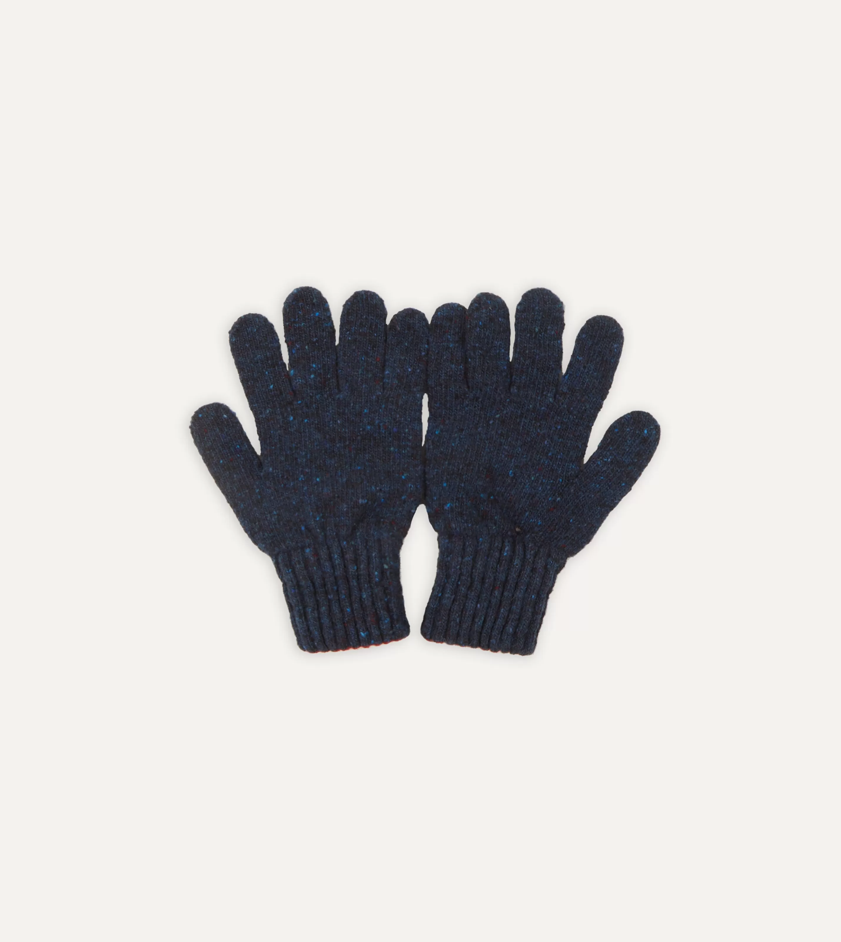 Drake’s Gloves | Merino Wool Knitted Gloves Navy