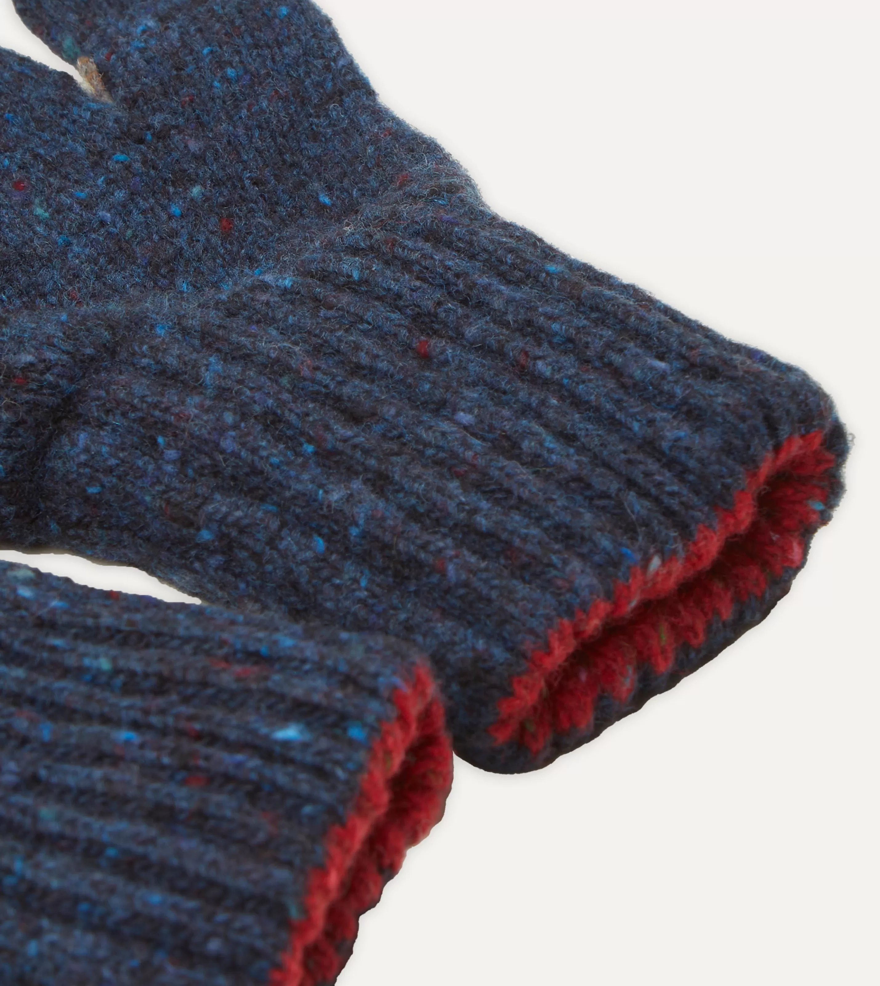 Drake’s Gloves | Merino Wool Knitted Gloves Navy