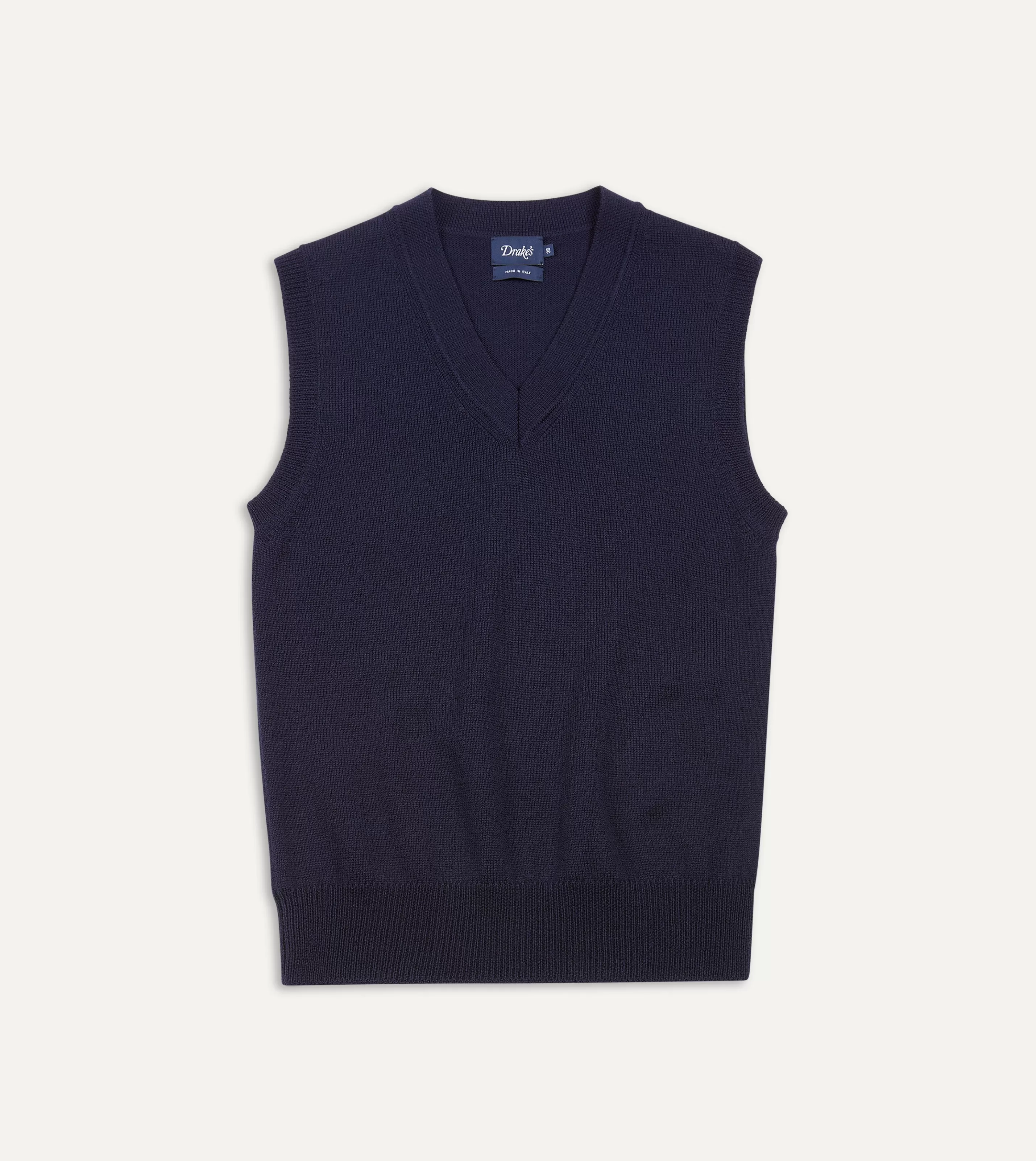 Drake’s Knitwear | Knitwear | Merino Wool Knitted Vest Navy