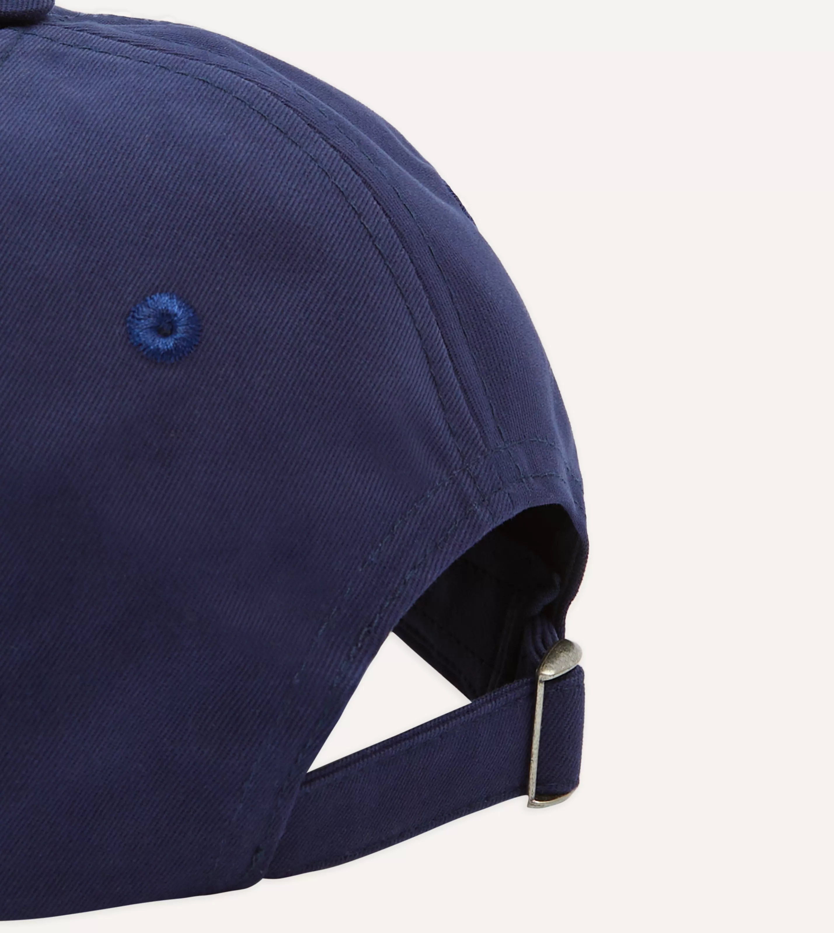 Drake’s Hats | Navy Pigeon Flag Emblem Cotton Twill Baseball Cap