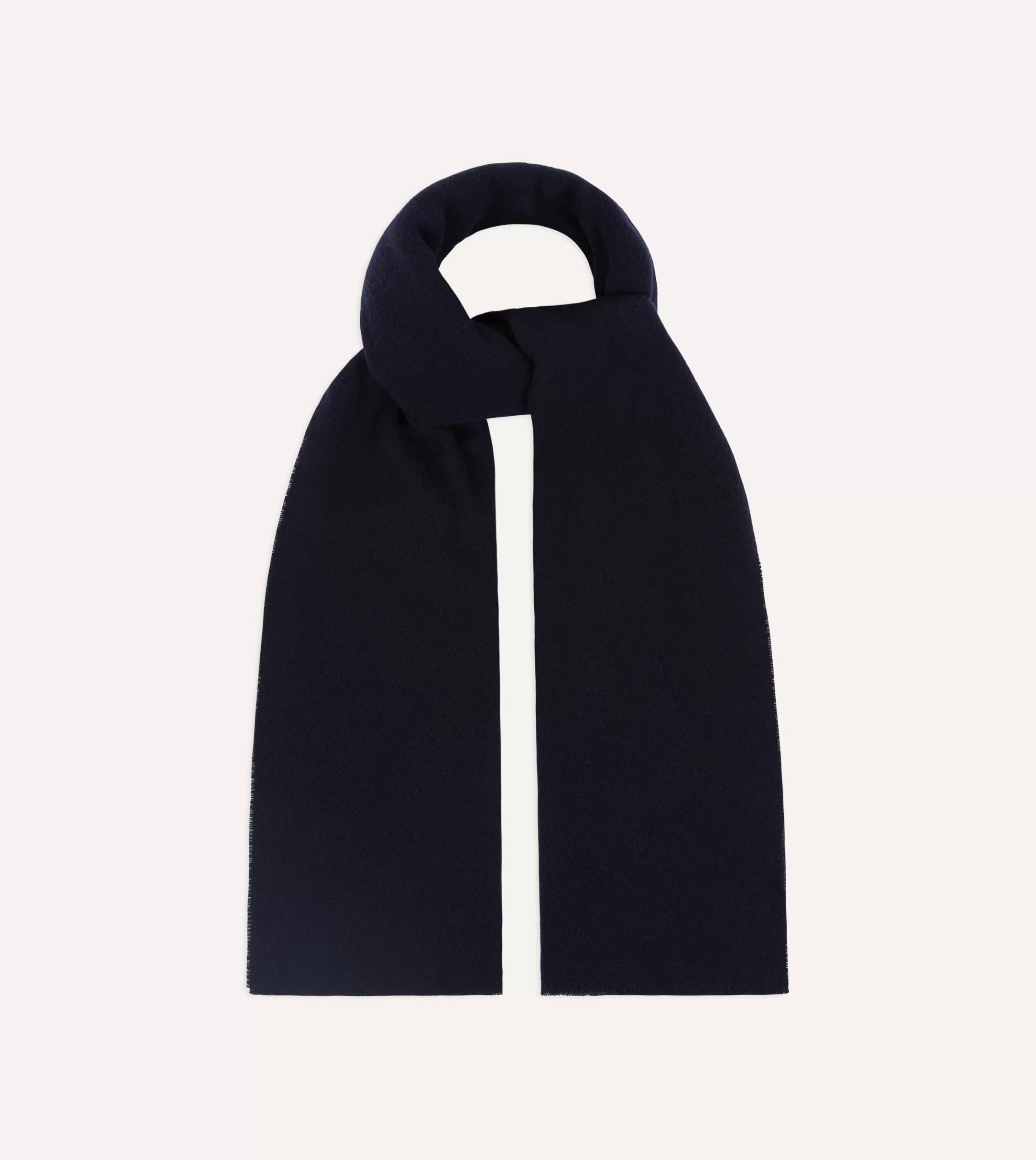 Drake’s Scarves | Navy Solid Wool Scarf