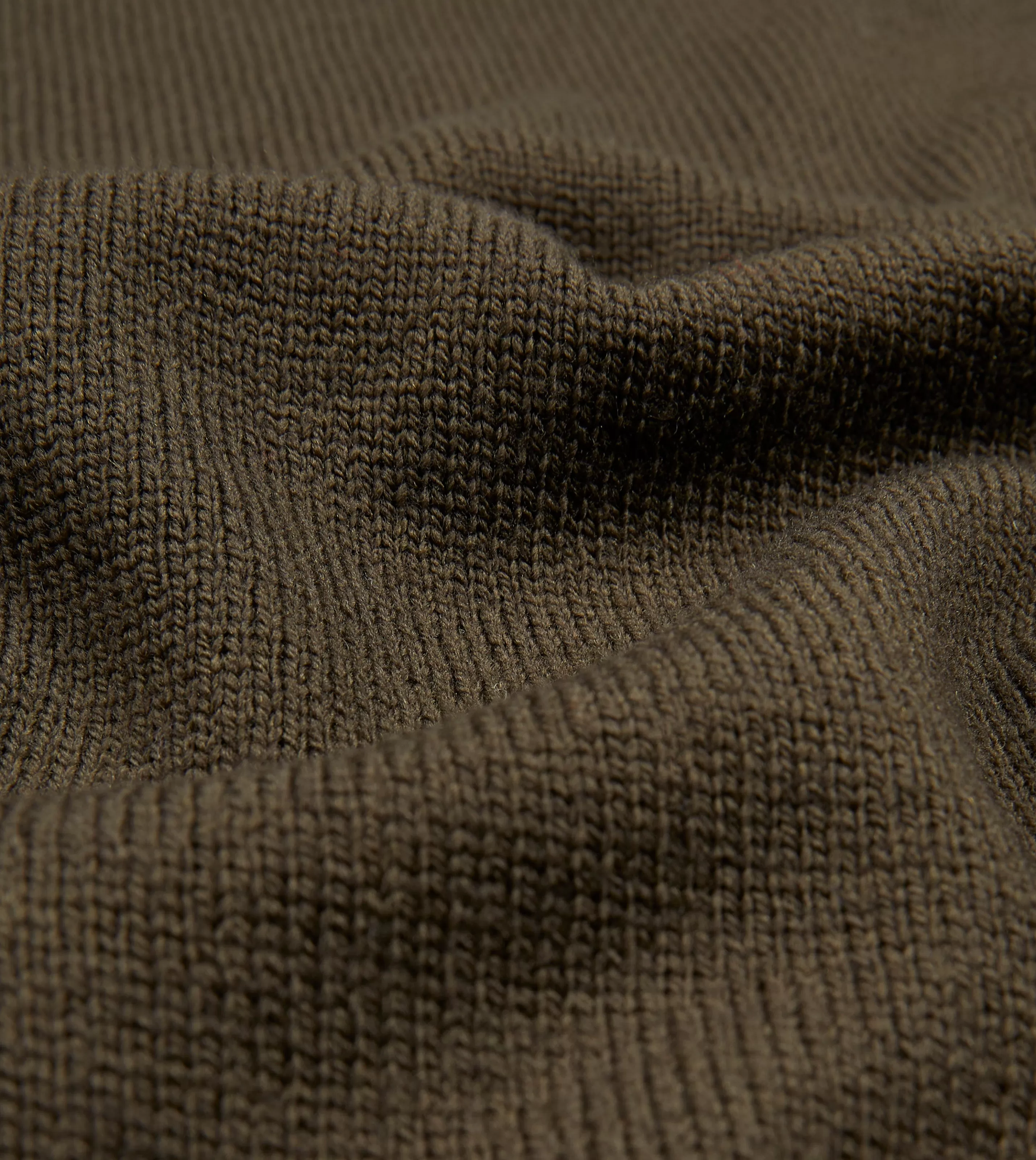 Drake’s Knitwear | Knitwear | Green Merino Crew Neck Jumper Olive