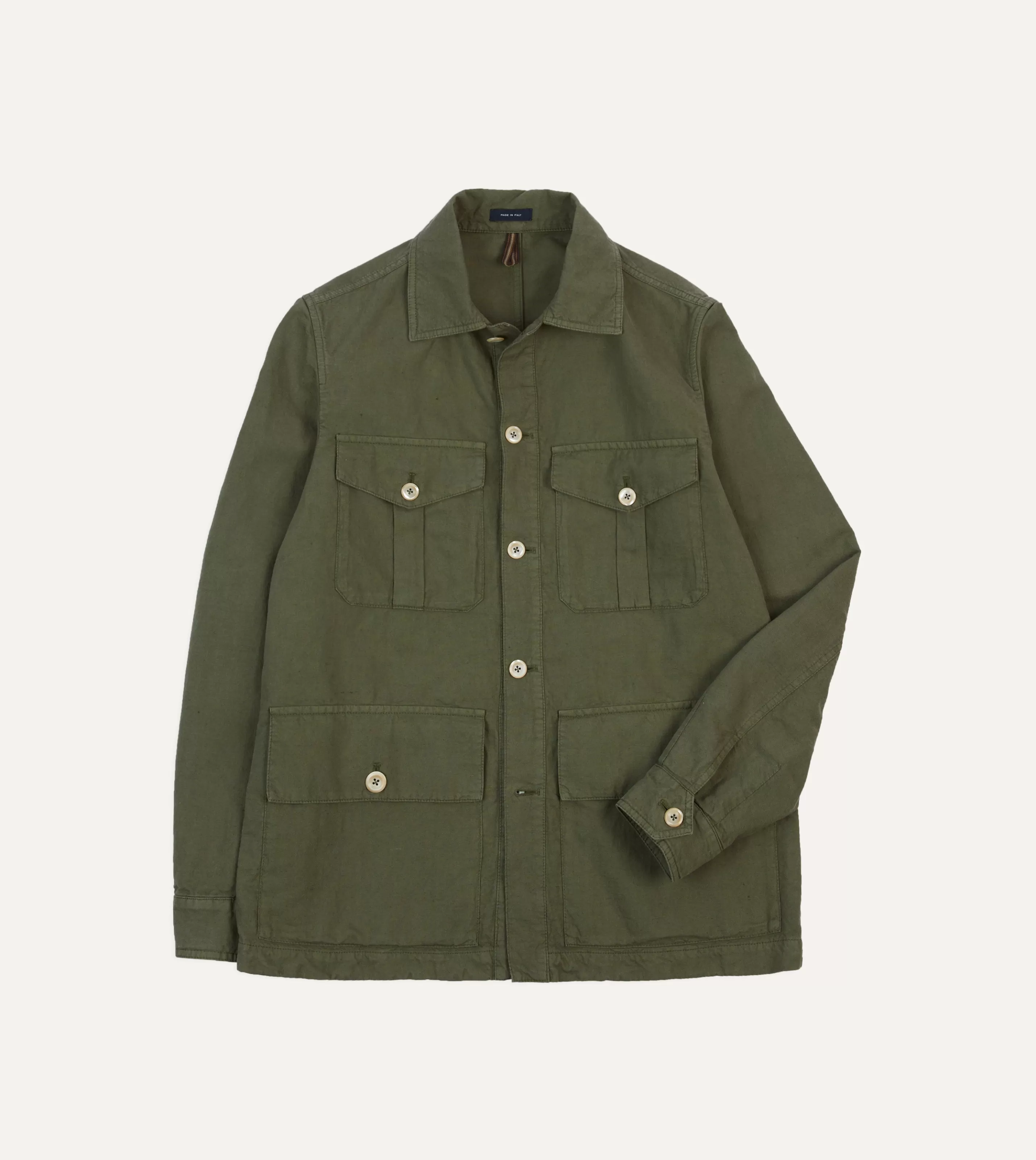 Drake’s Coats & Jackets | Tunics | Linen Cotton Games Tunic Olive