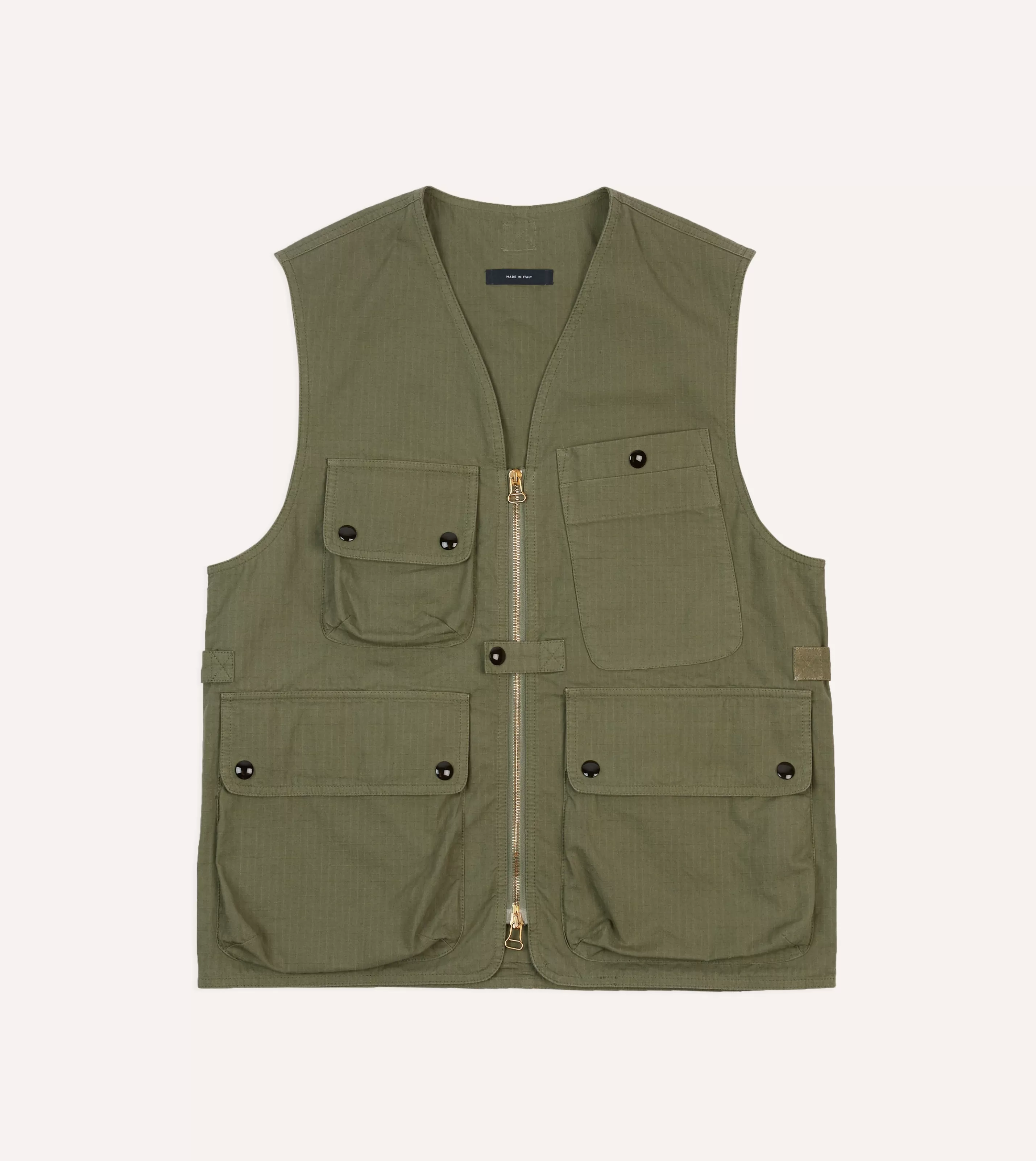 Drake’s Coats & Jackets | Olive Ripstop Cotton Fishing Vest