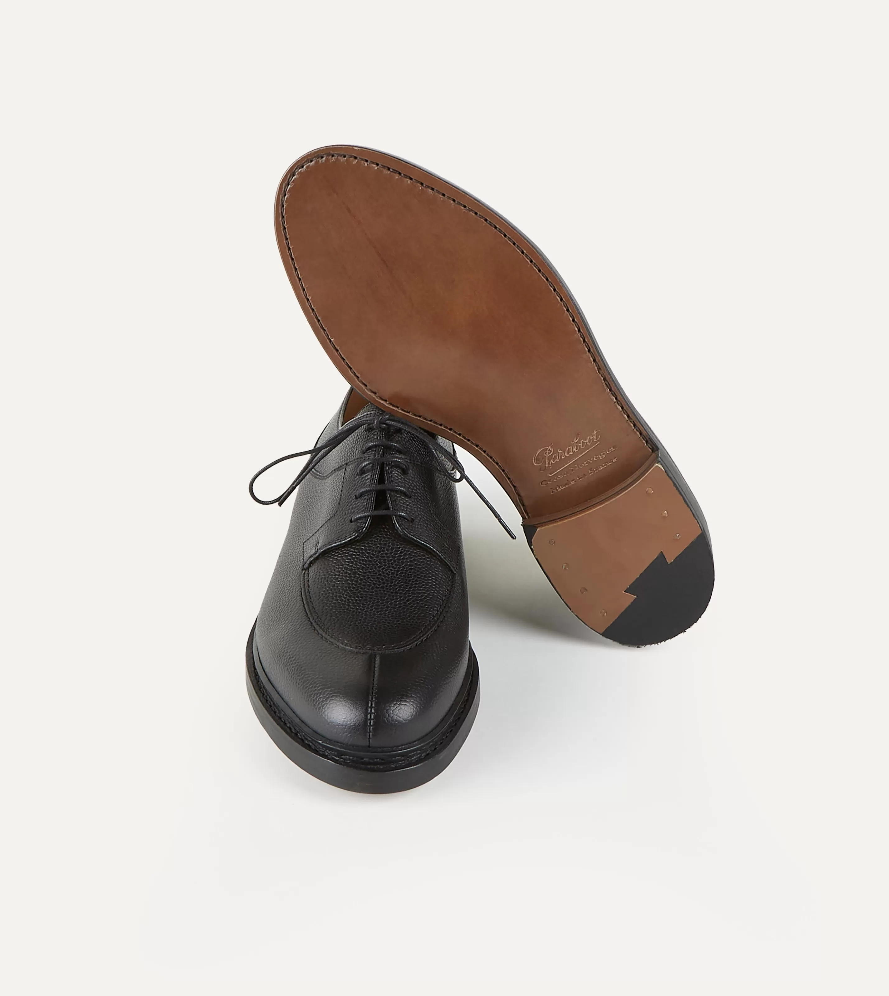 Drake’s Formal Footwear | Paraboot Avignon Black Grain Leather Derby Shoe