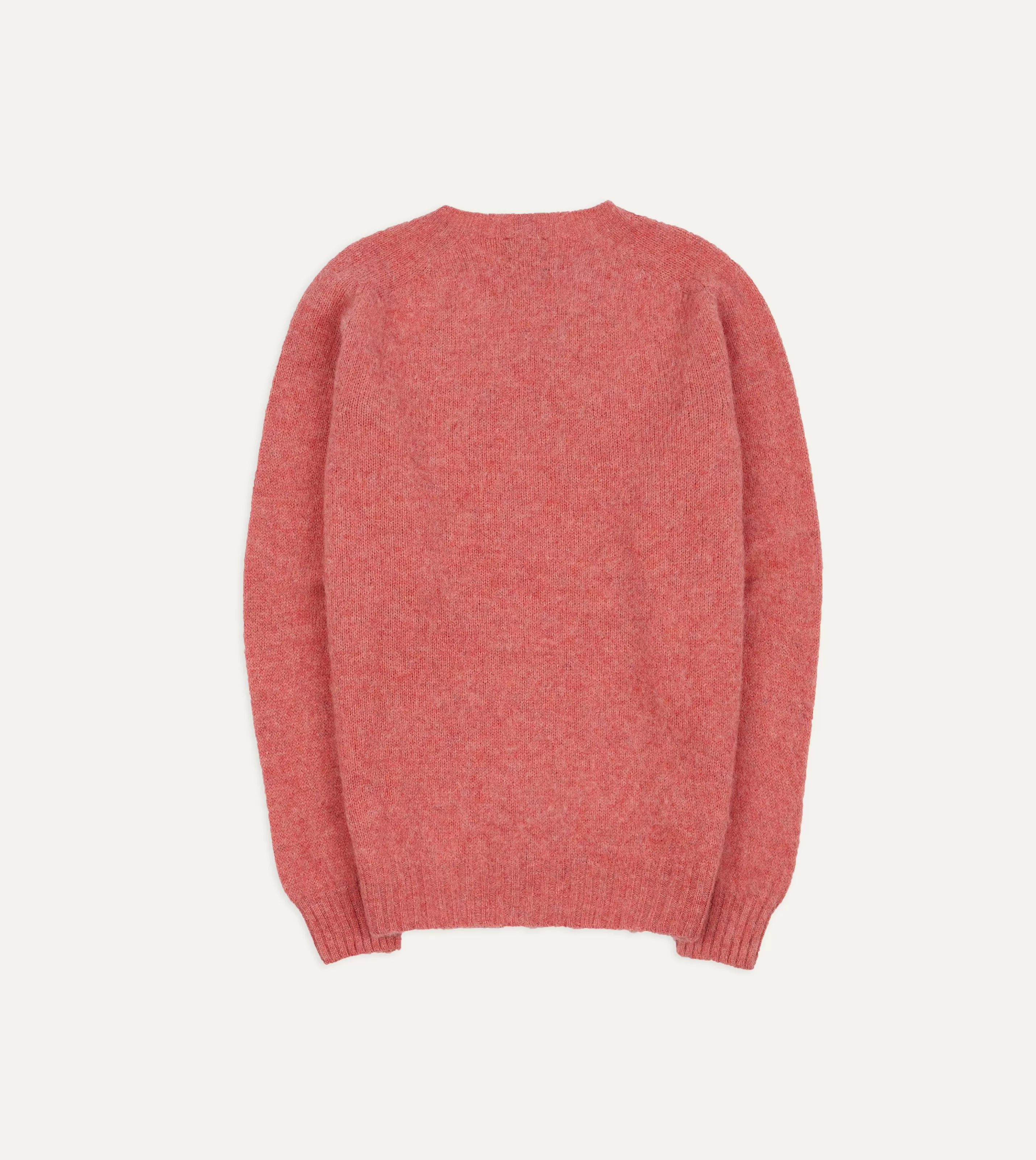 Drake’s Knitwear | Brushed Shetland Crew Neck Jumper Pink