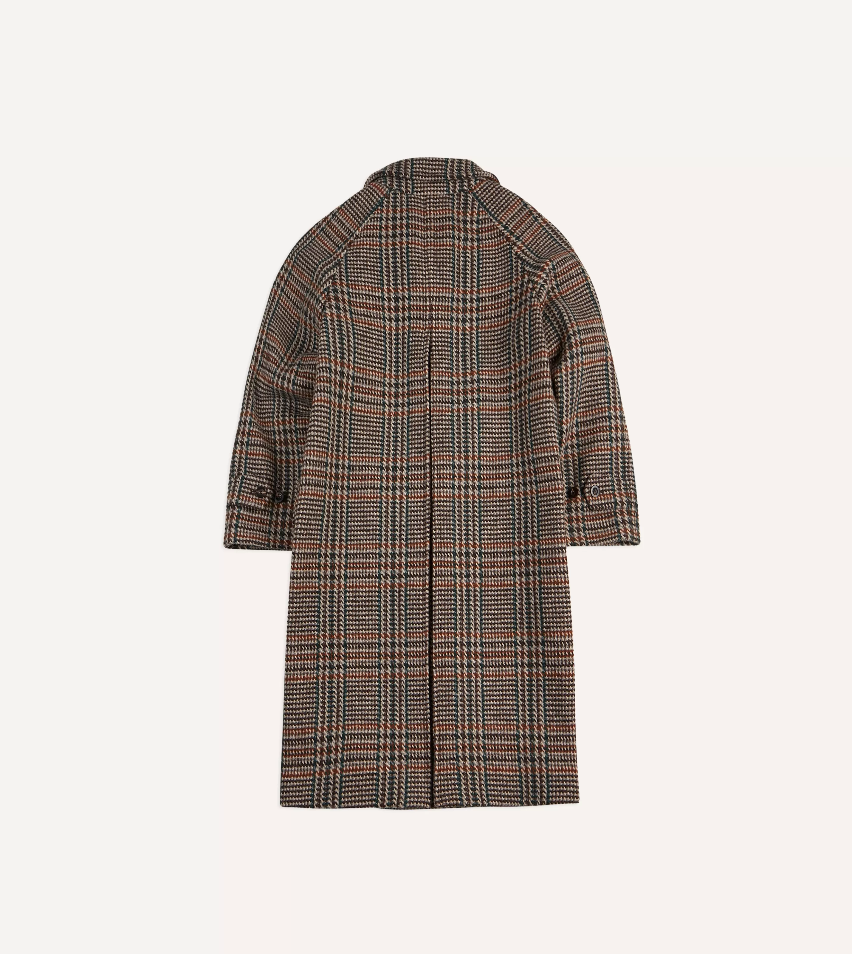 Drake’s Coats & Jackets | Prince Of Wales Check Wool Raglan Coat