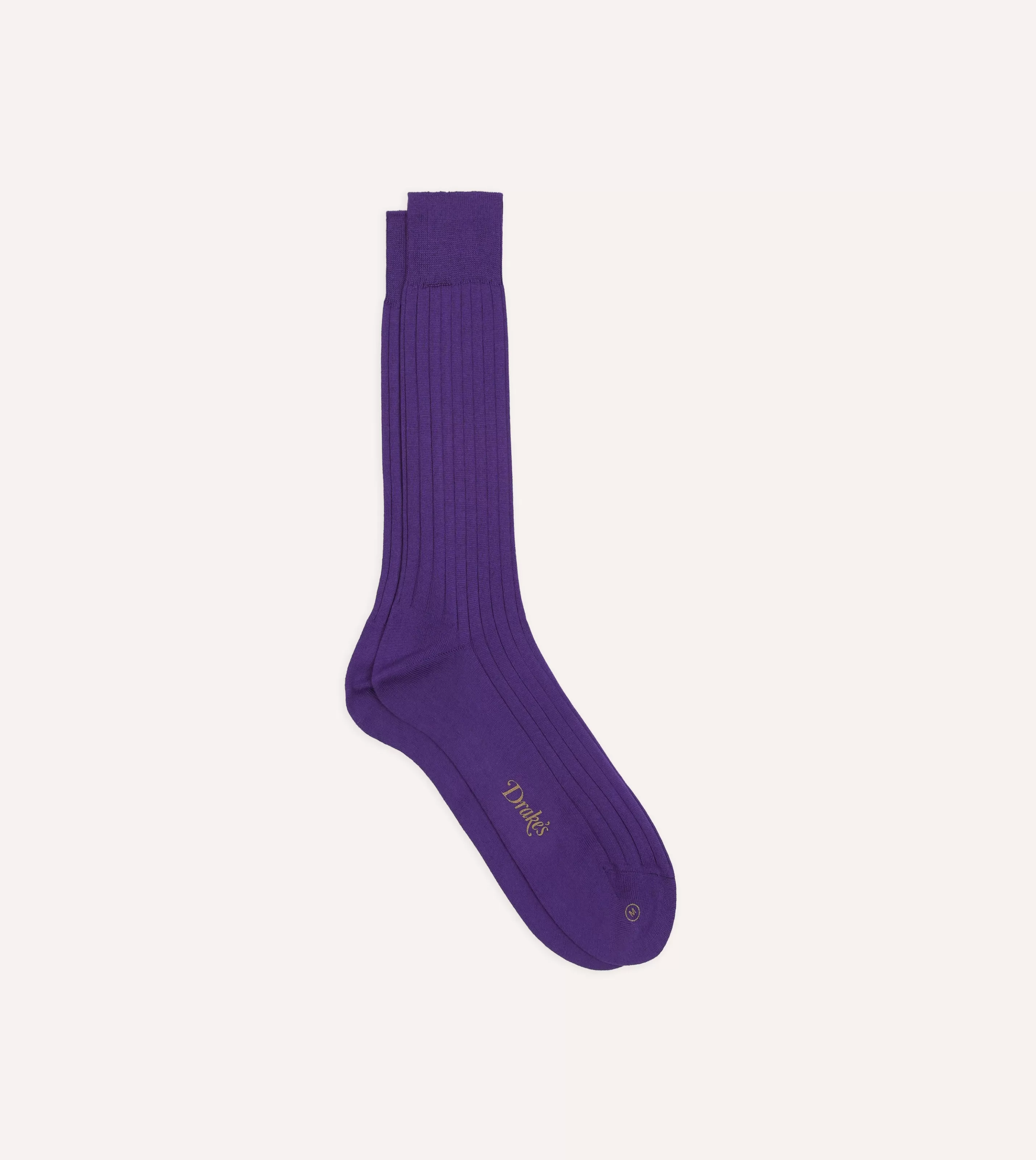 Drake’s Socks | Socks | Cotton Mid-Calf Socks Purple