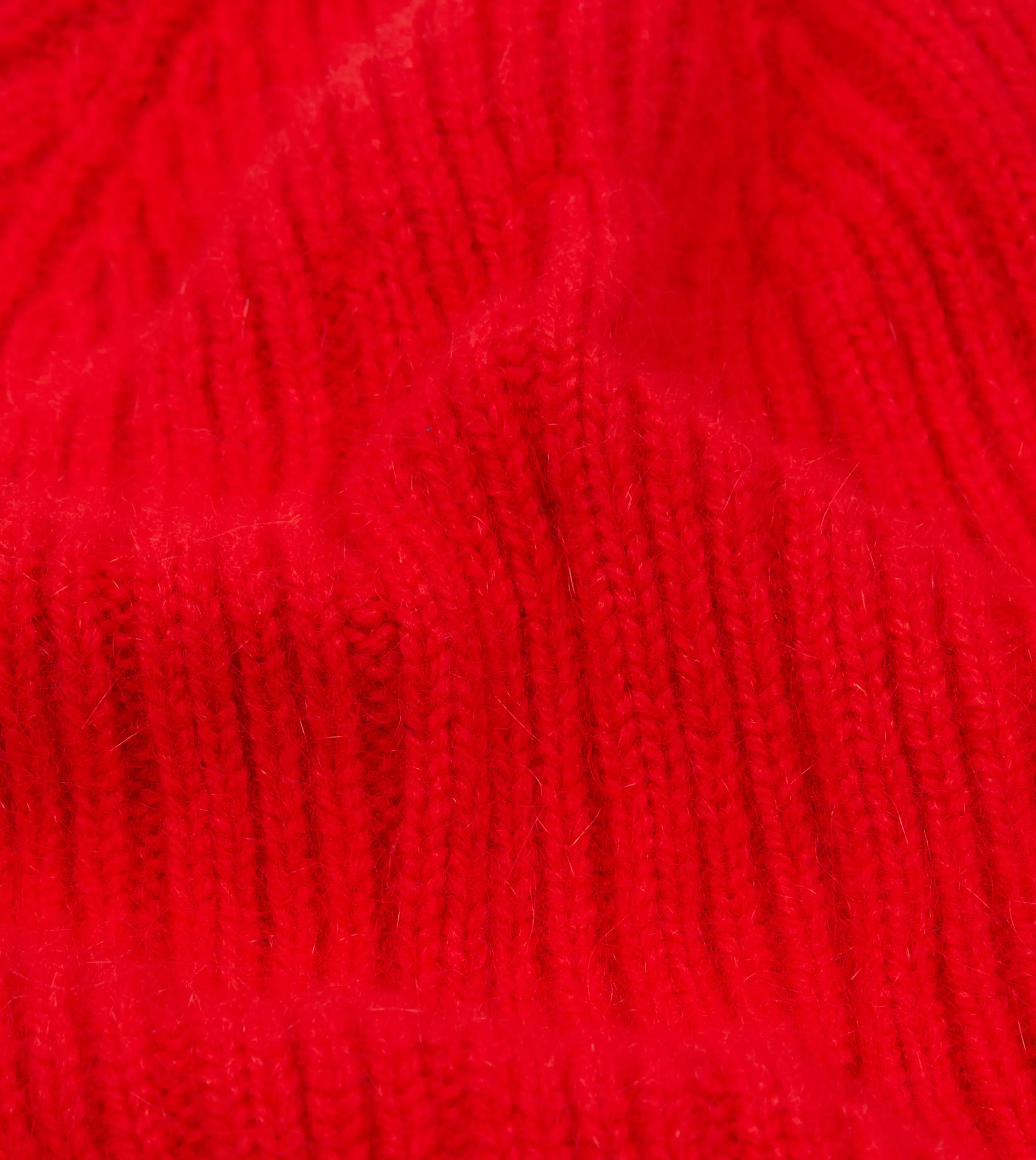 Drake’s Hats | Hats | Angora Lambswool Ribbed Knit Cap Red