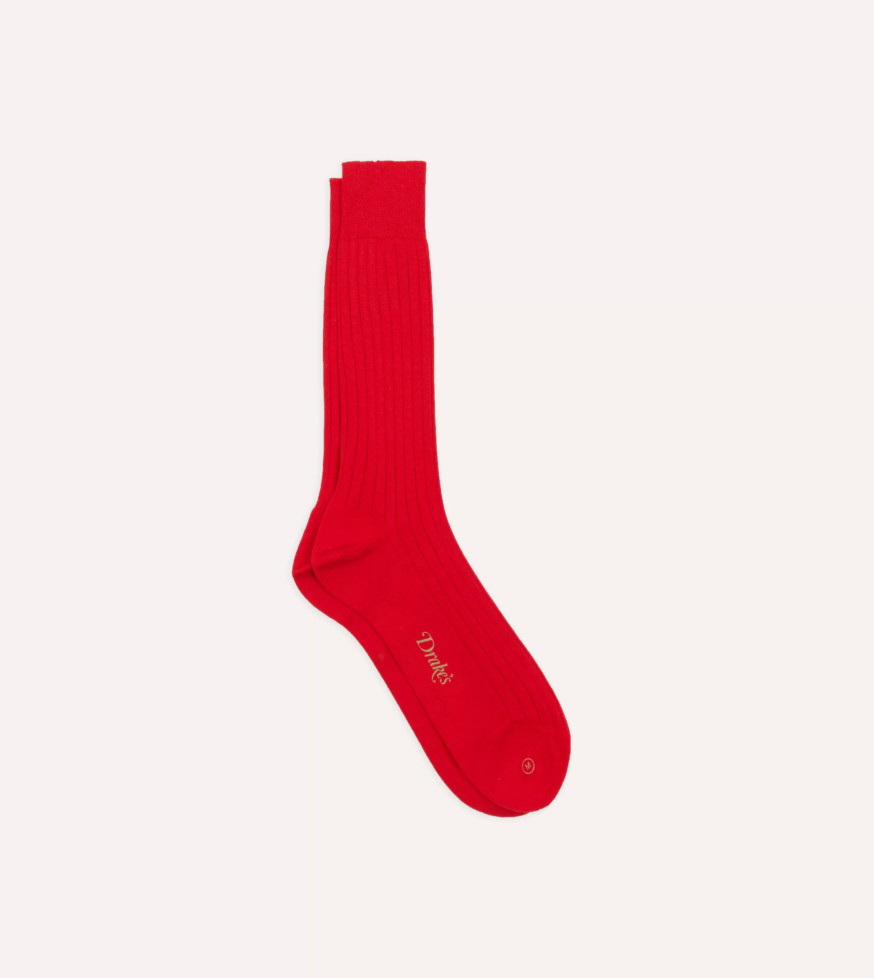 Drake’s Socks | Socks | Cotton Mid-Calf Socks Red