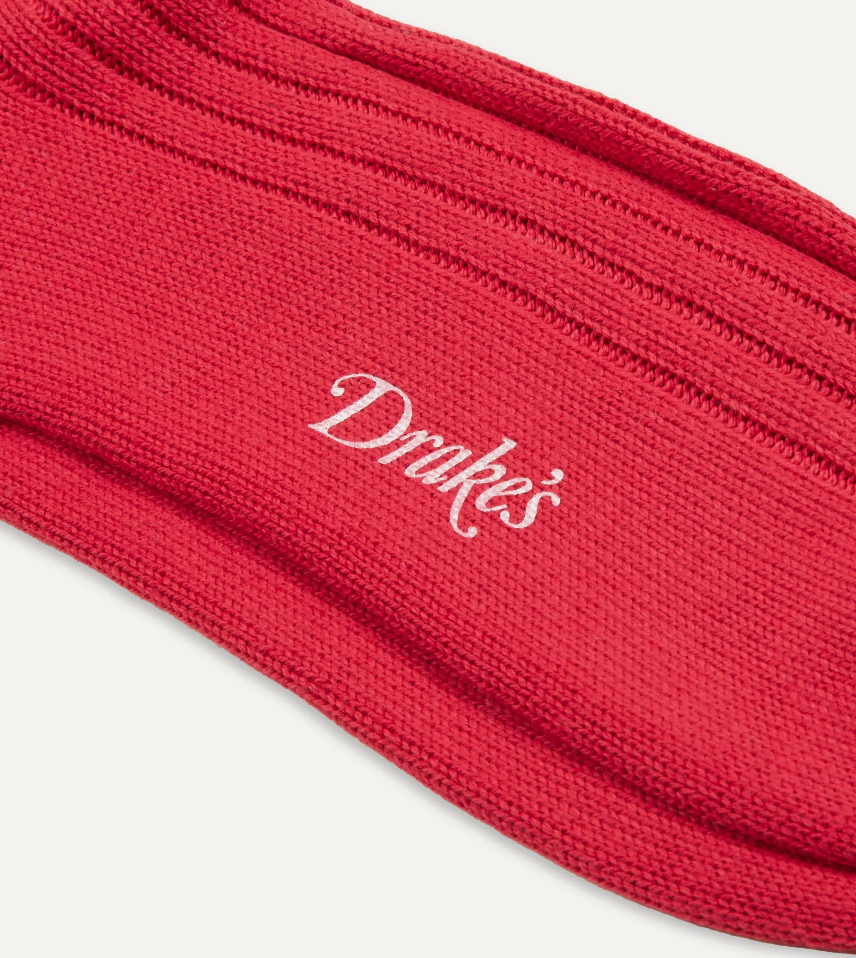 Drake’s Socks | Cotton Sports Socks Red