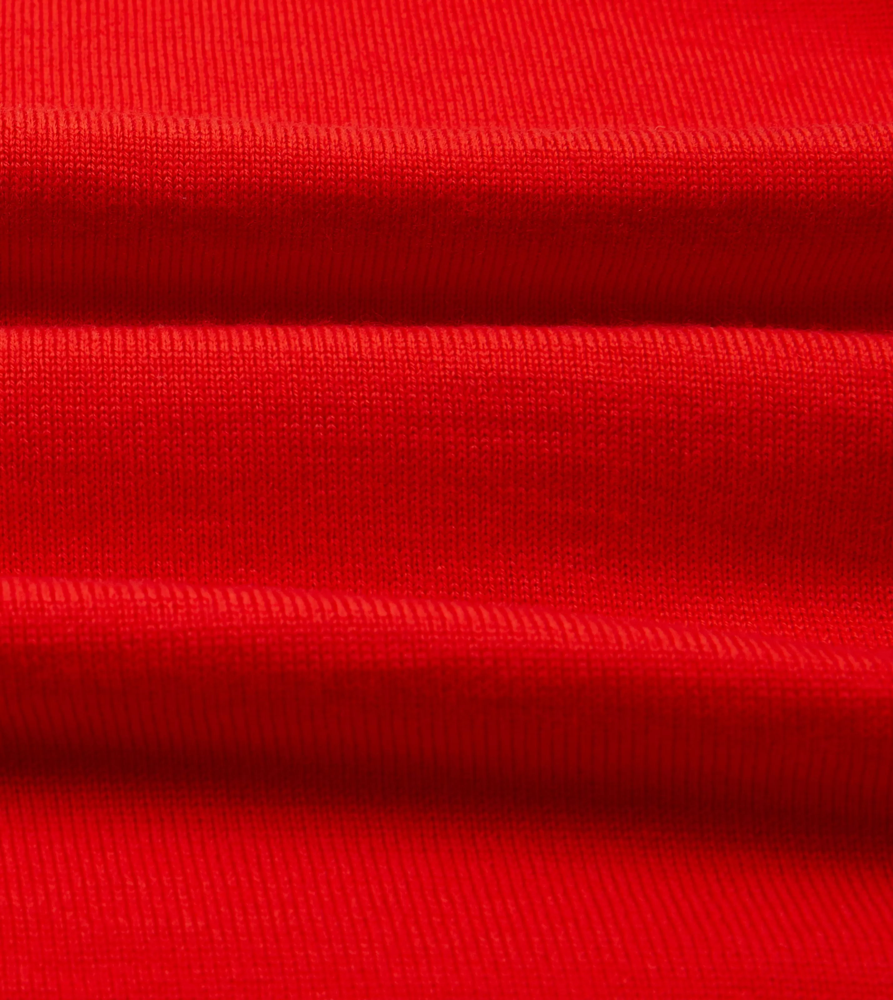 Drake’s Knitwear | Rugby Shirts | Merino Wool Knitted Rugby Shirt Red