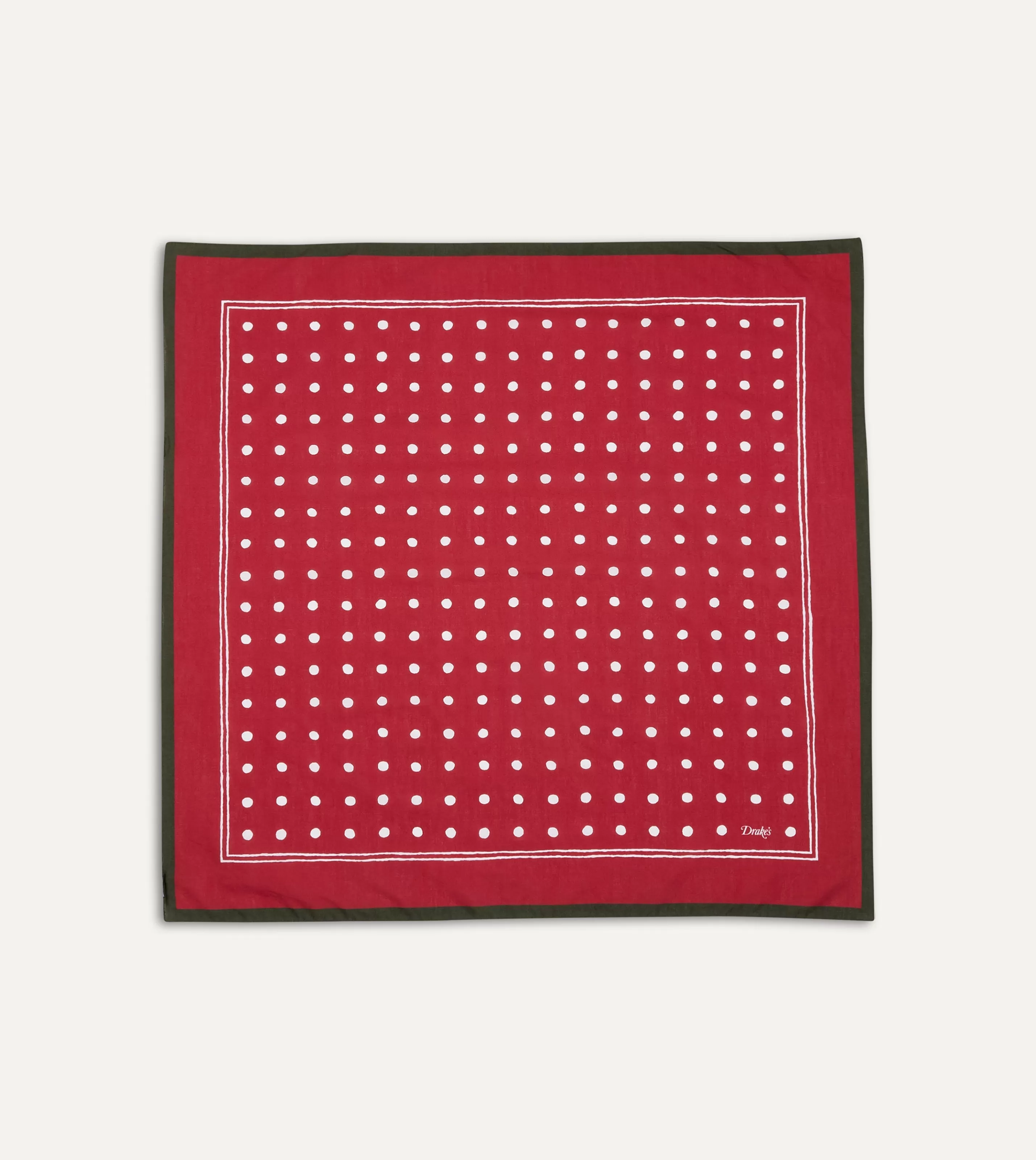 Drake’s Bandanas | Bandanas | Red Polka Dot Print Bandana