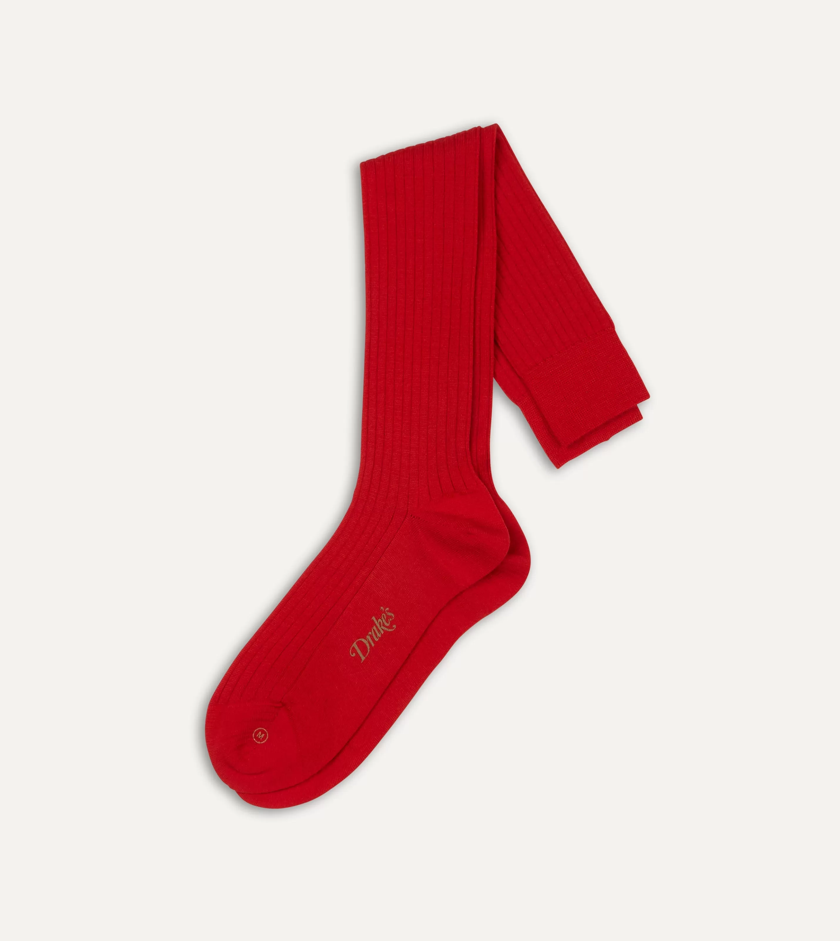 Drake’s Socks | Socks | Wool Over-the-Calf Socks Red