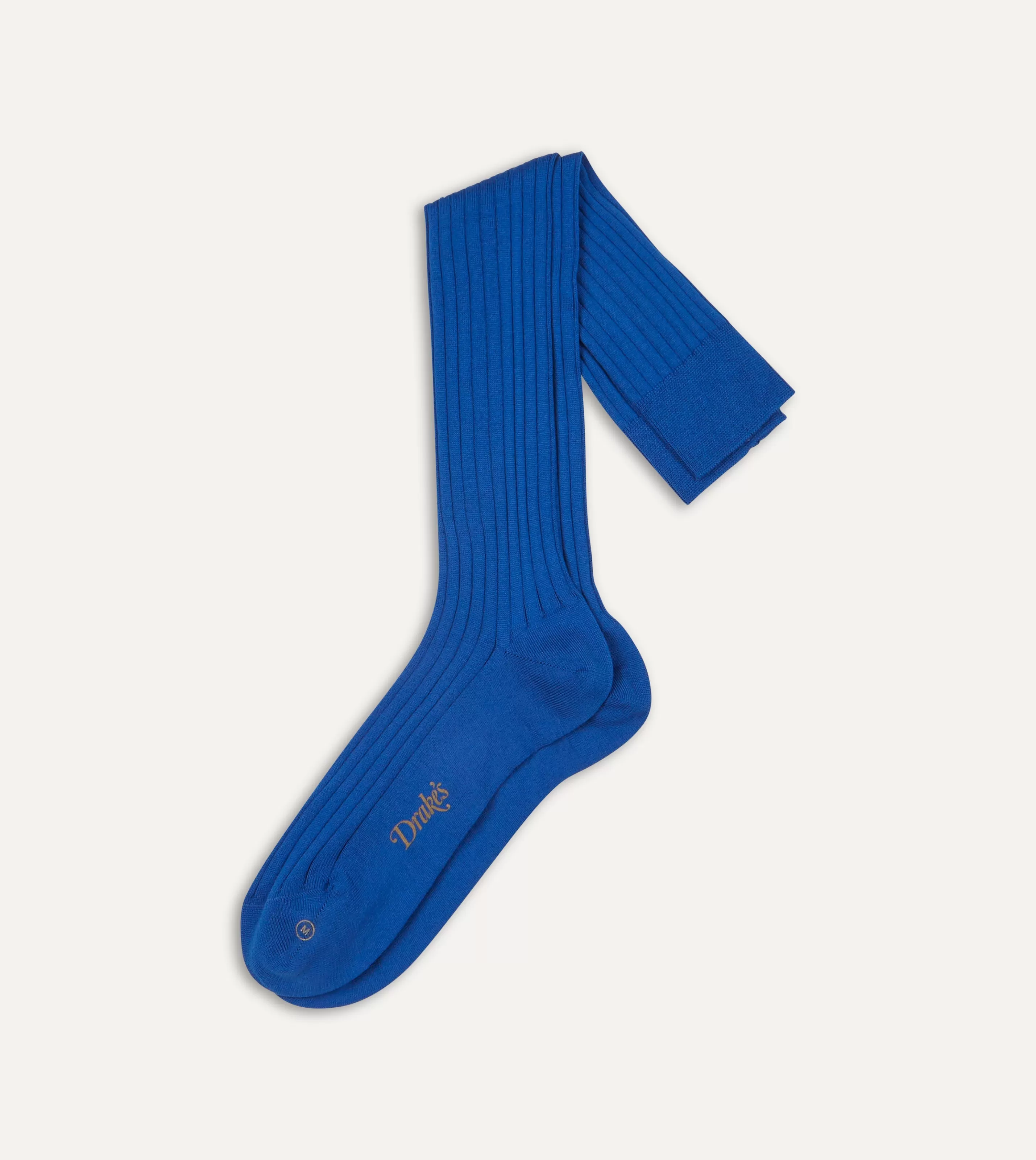 Drake’s Socks | Socks | Cotton Over-the-Calf Socks Royal blue