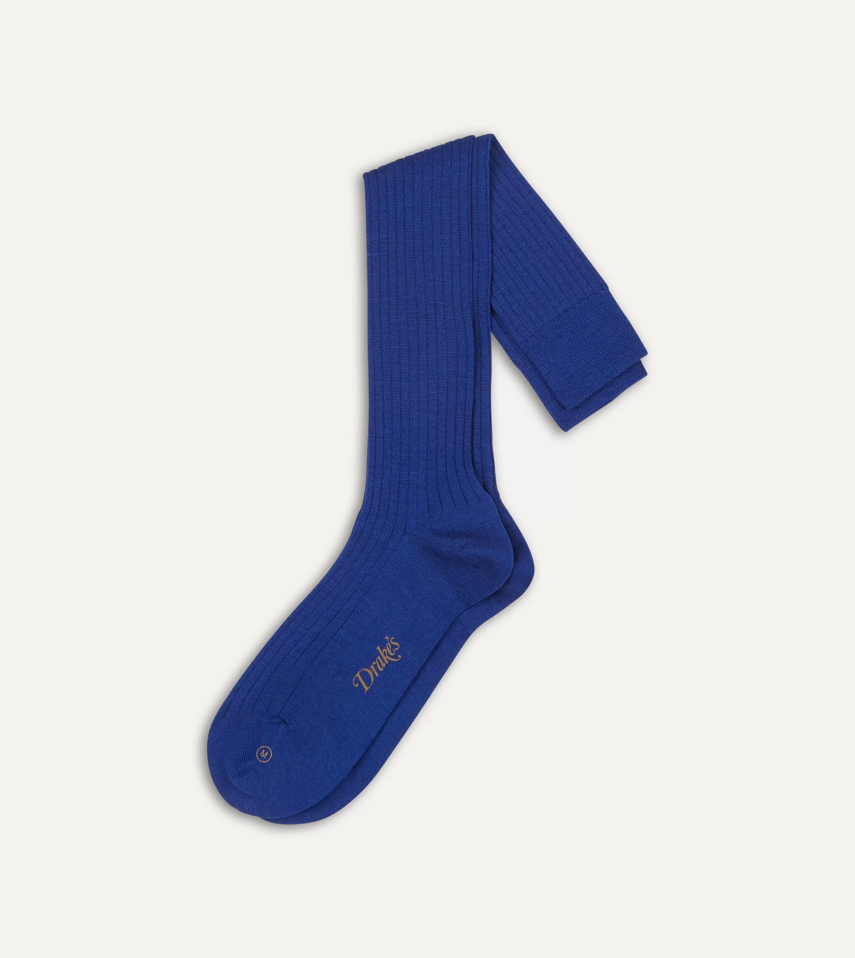 Drake’s Socks | Socks | Wool Over-the-Calf Socks Royal blue