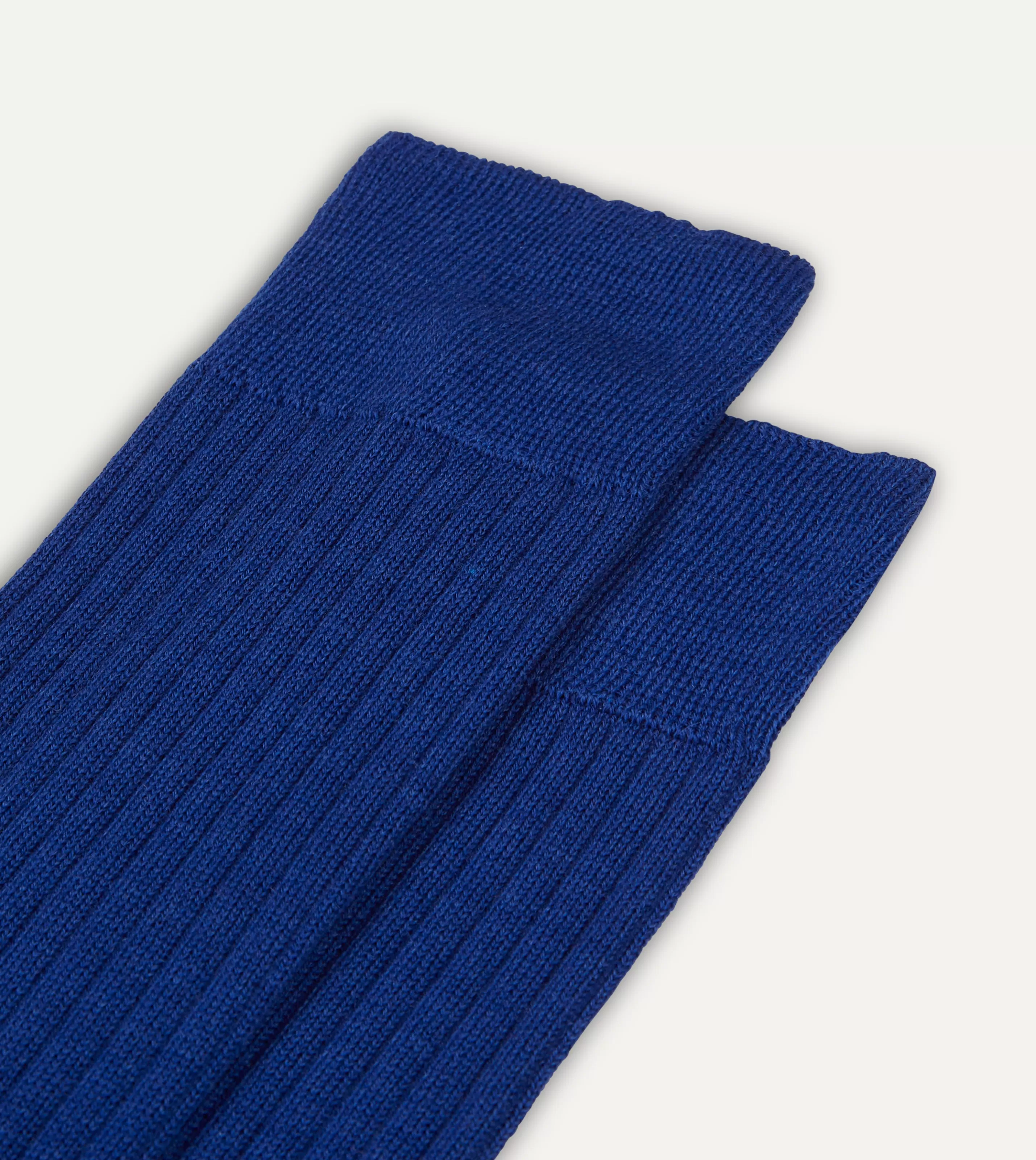 Drake’s Socks | Socks | Wool Over-the-Calf Socks Royal blue