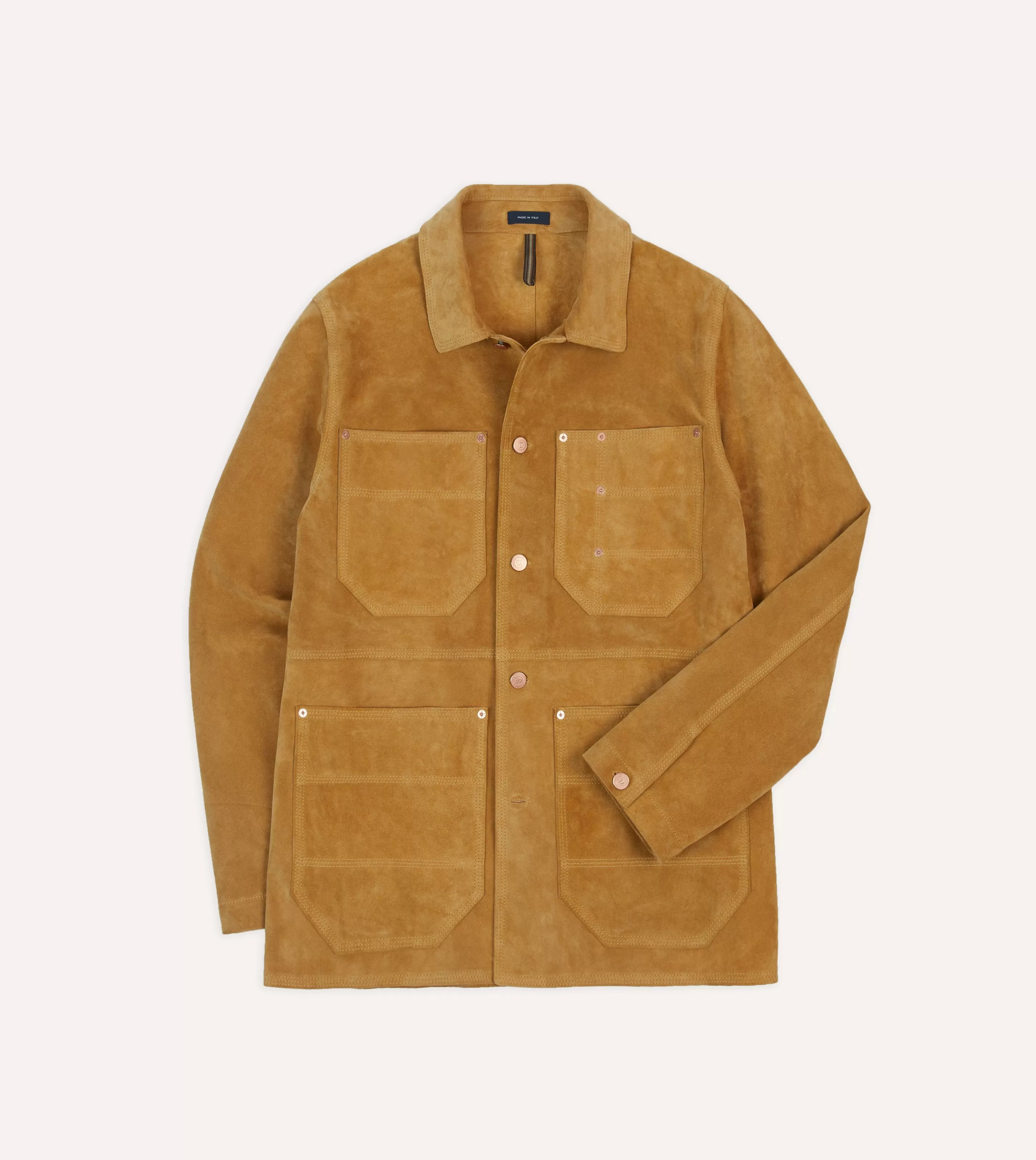 Drake’s Coats & Jackets | Chore Jackets | Sand Suede Welder Jacket