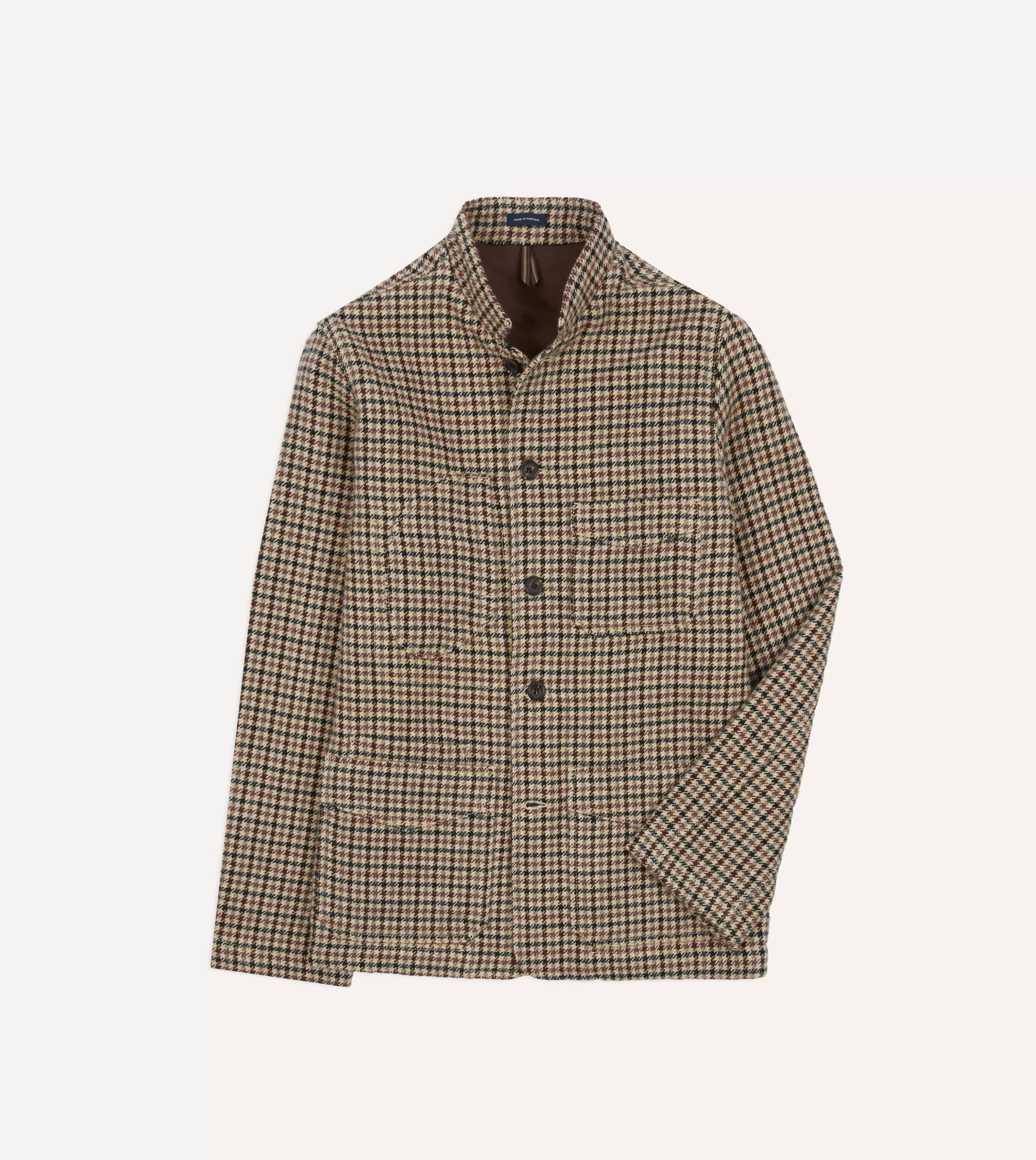 Drake’s Coats & Jackets | Chore Jackets | Shepherd Check Tweed Five-Pocket Artist Chore Jacket