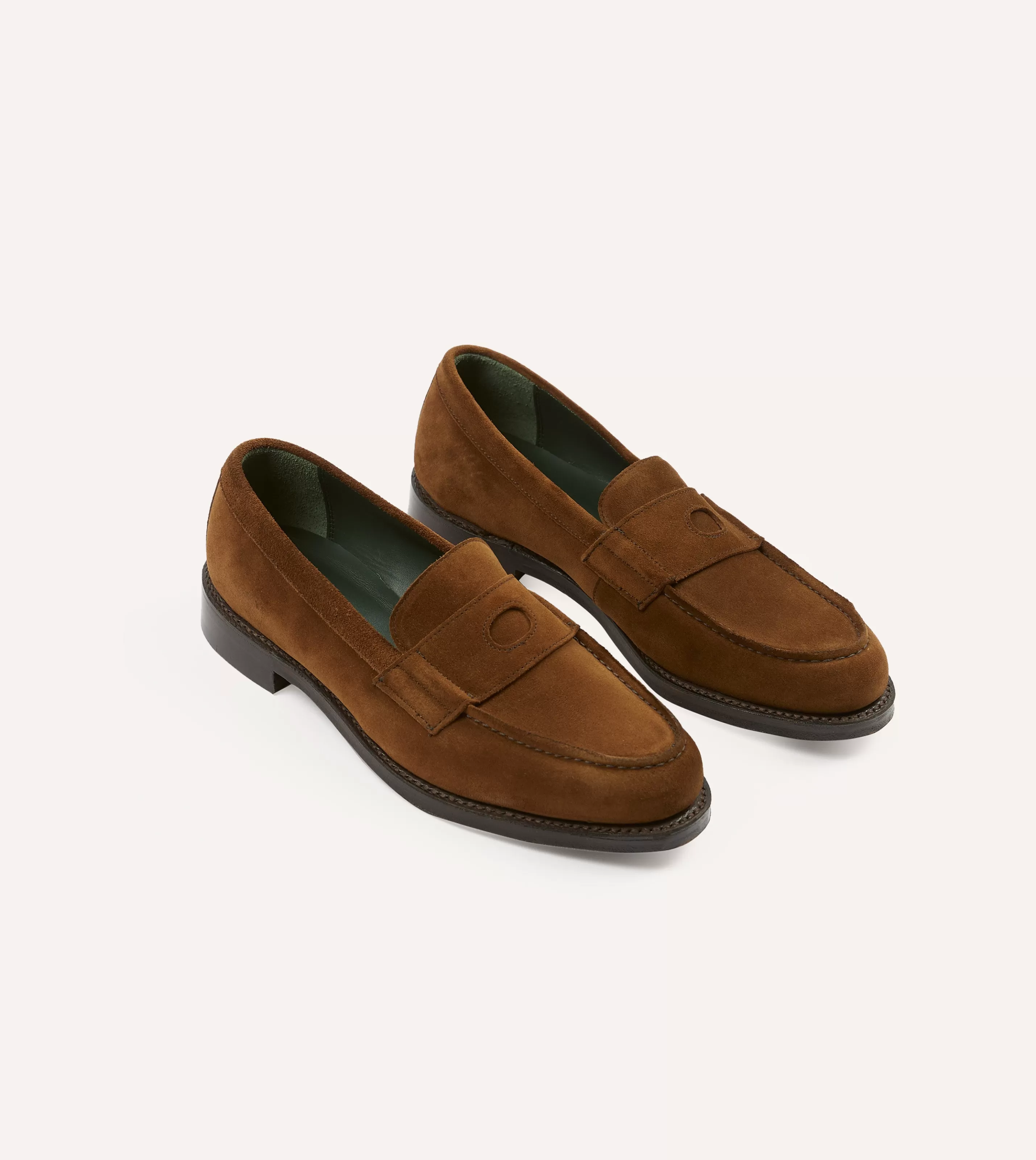 Drake’s Footwear | Loafers | Suede Charles Goodyear Welted Penny Loafer Snuff