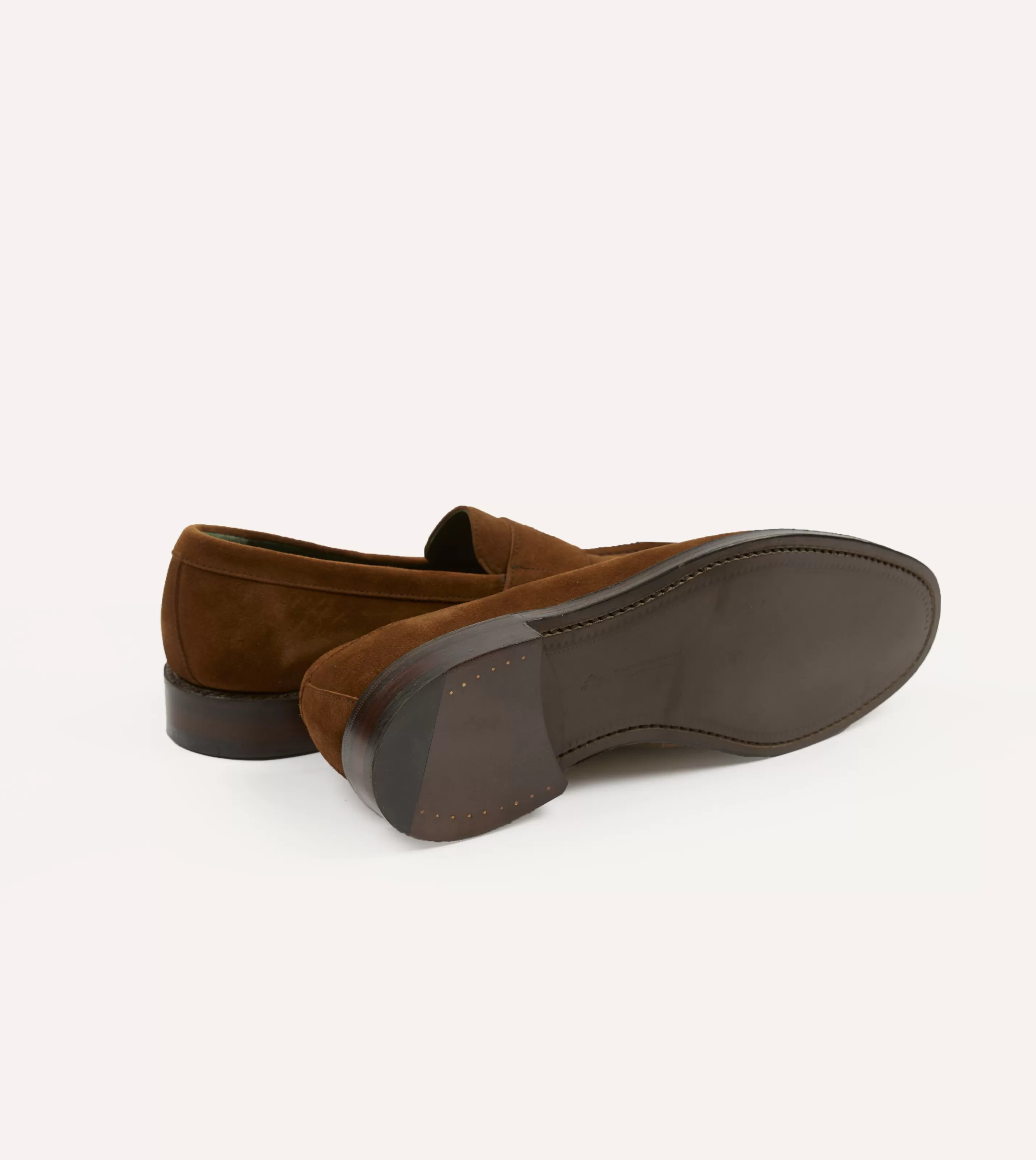 Drake’s Footwear | Loafers | Suede Charles Goodyear Welted Penny Loafer Snuff