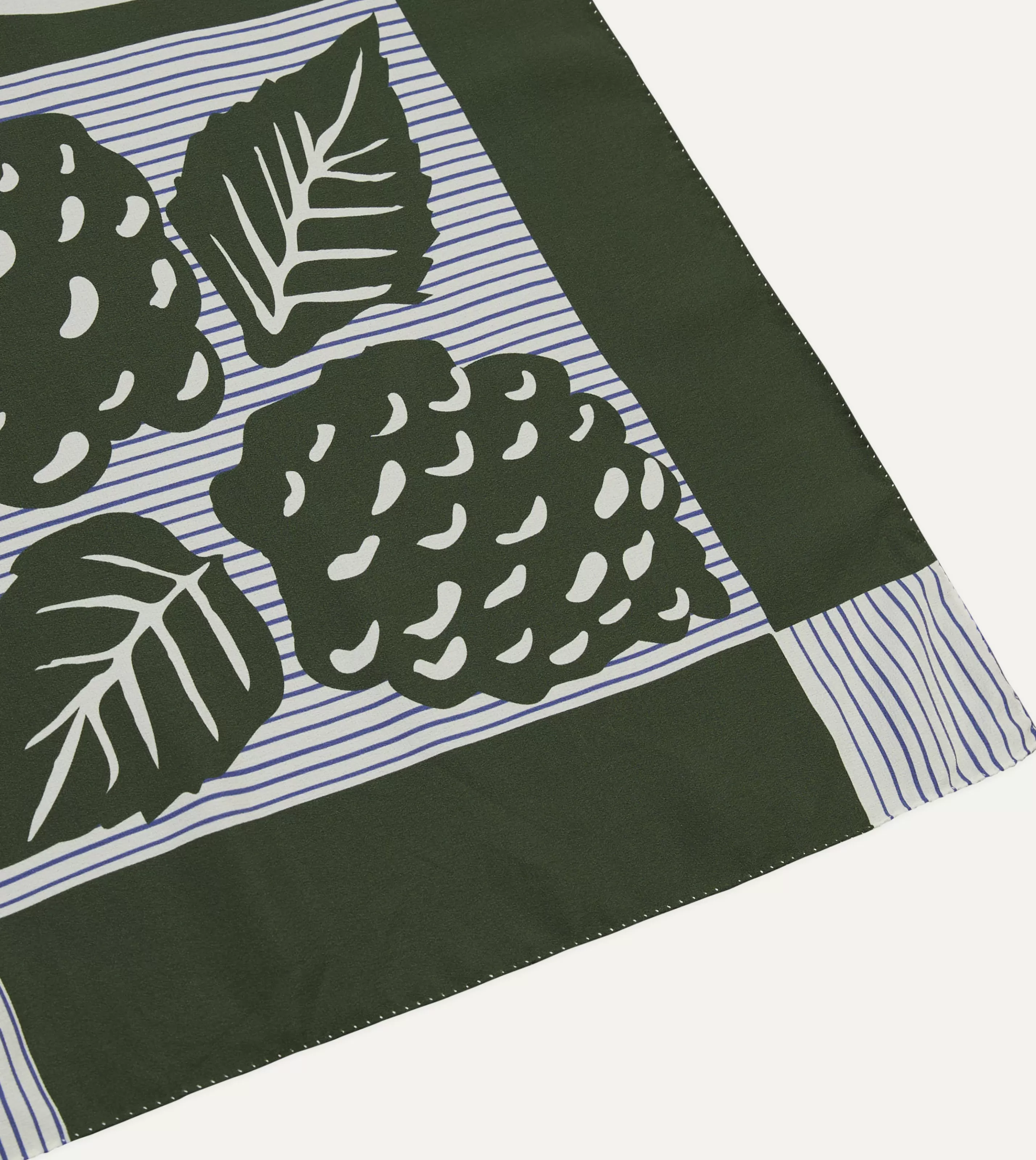 Drake’s Bandanas | St. JOHN By Drake's Green Orchard Print Silk Bandana