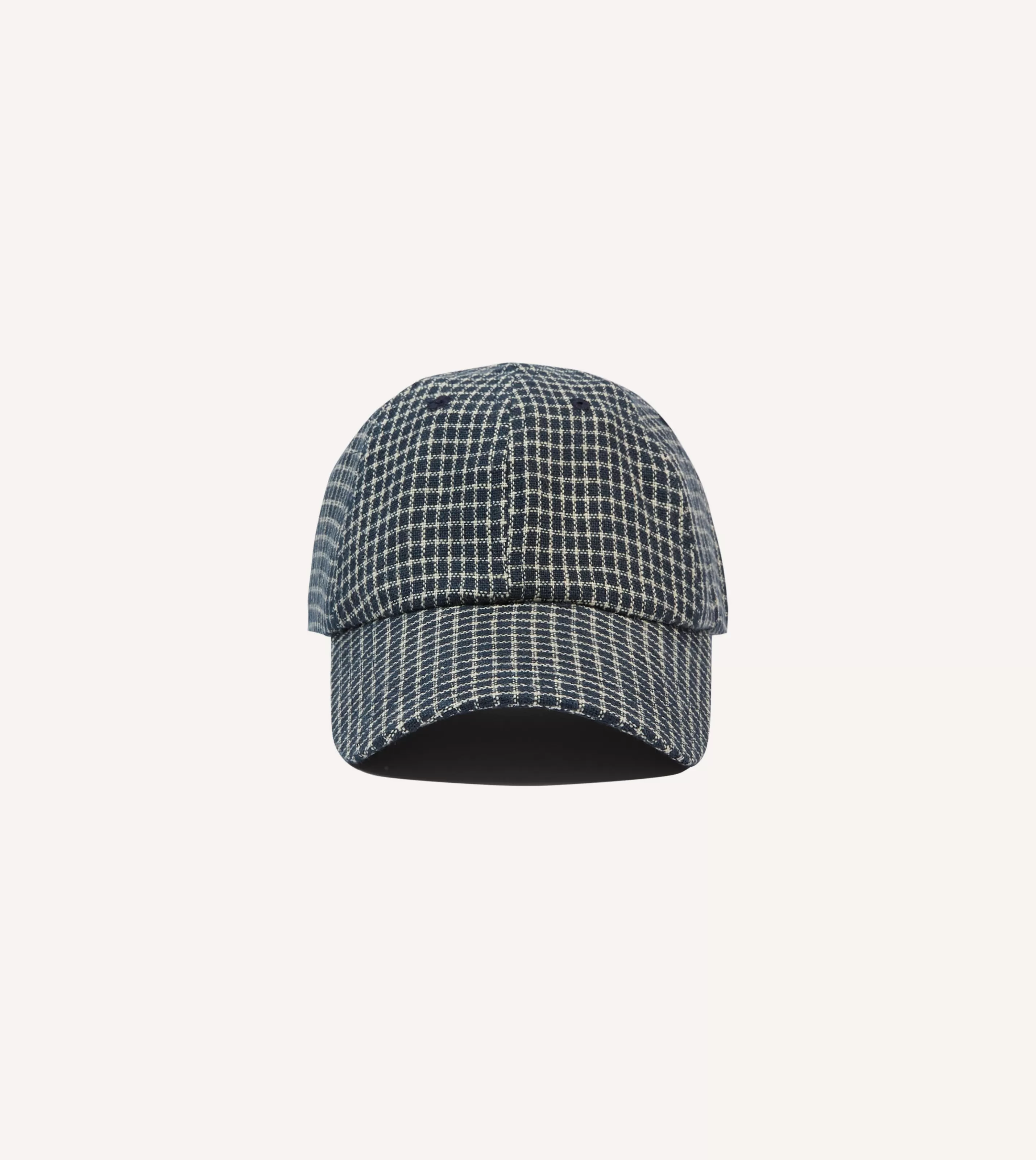 Drake’s Hats | St. JOHN By Drake's Navy Checked Baseball Cap