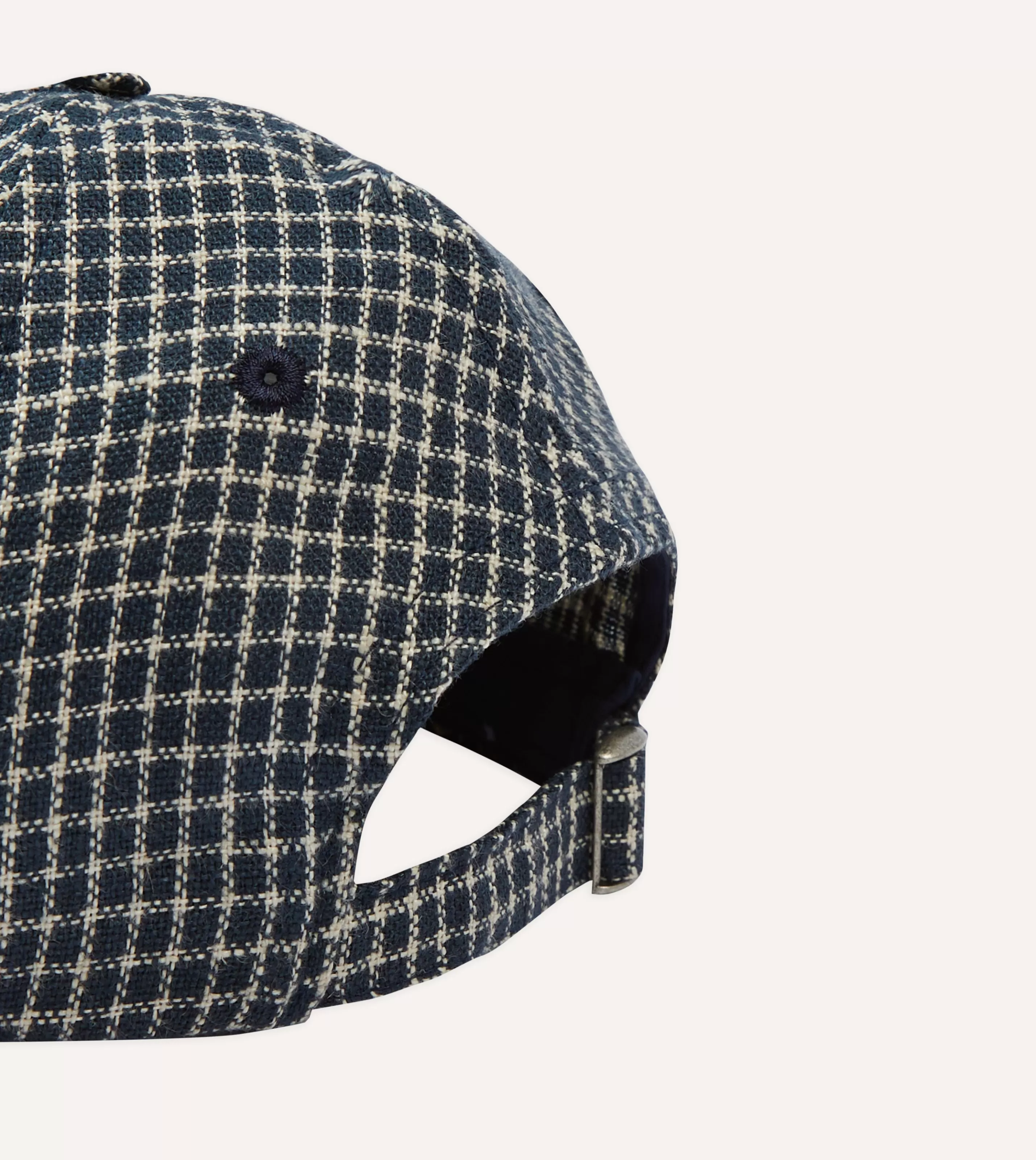 Drake’s Hats | St. JOHN By Drake's Navy Checked Baseball Cap