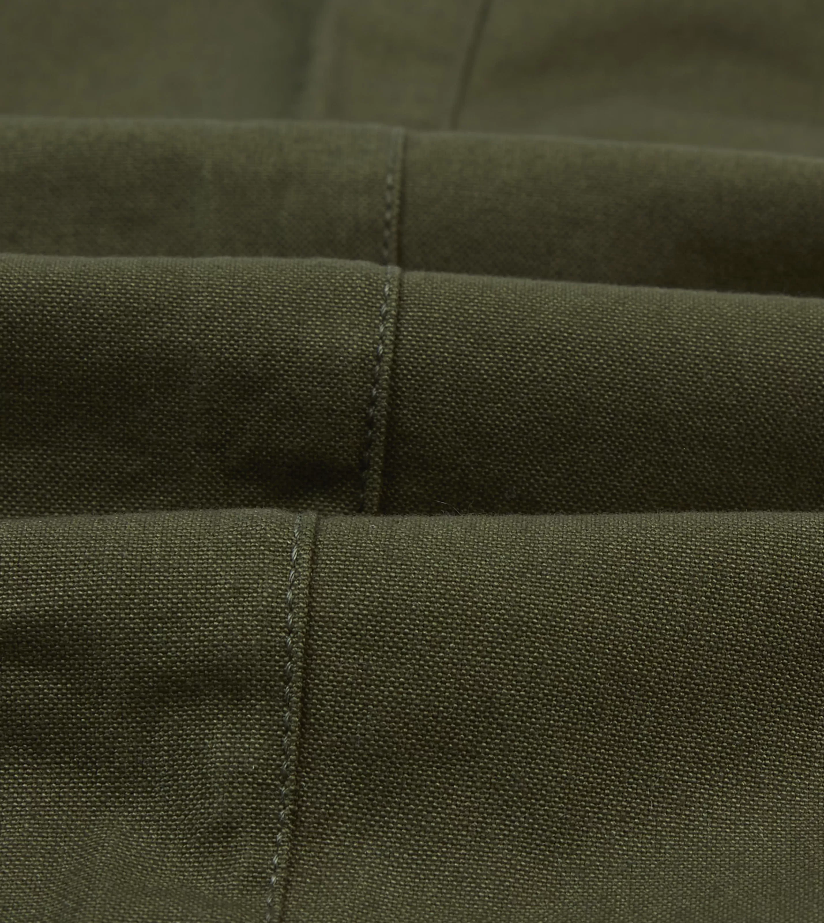 Drake’s Trousers | St. JOHN By Drake's Olive Cotton Fatigue Trouser