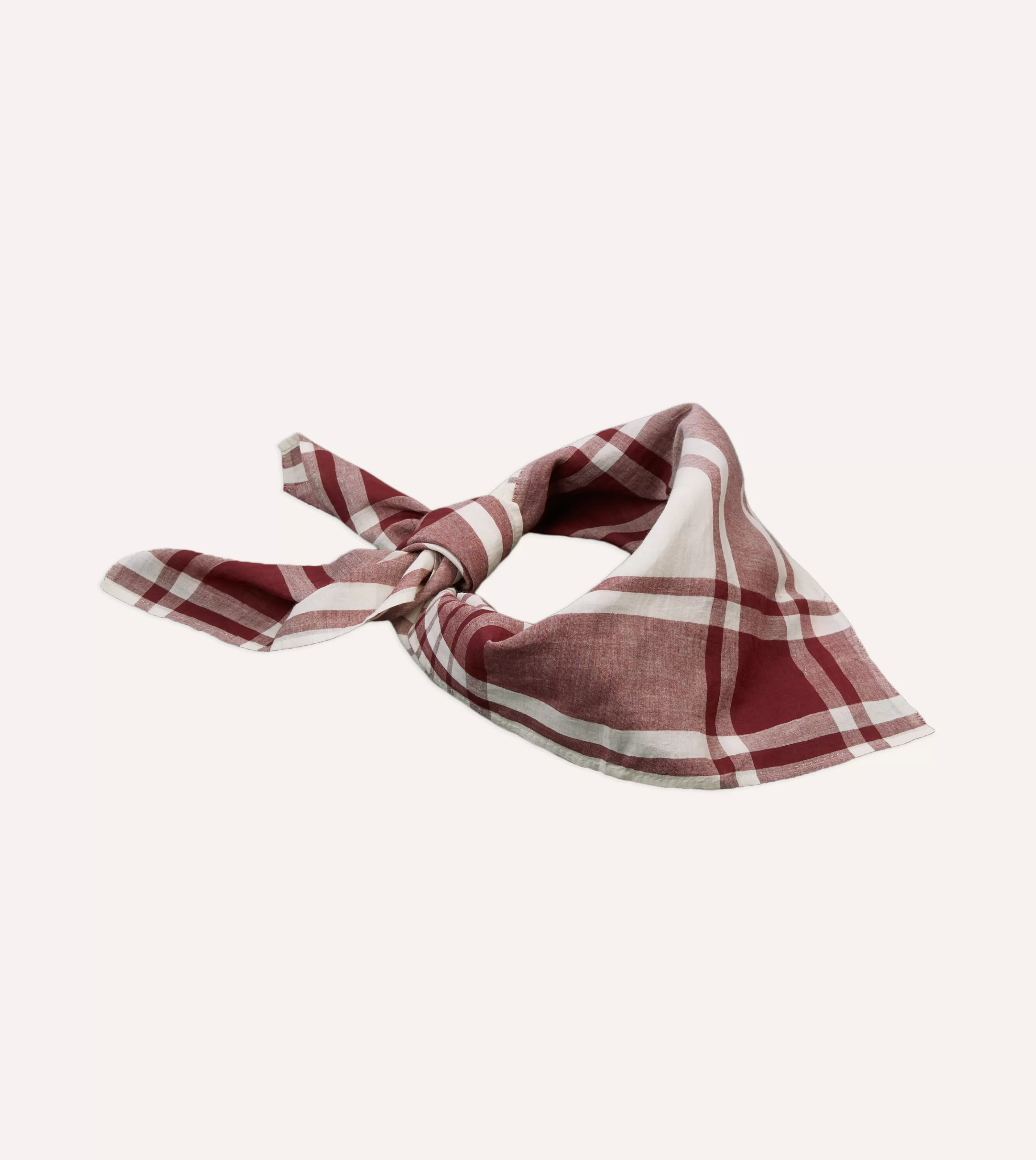 Drake’s Bandanas | St. JOHN By Drake's Red Tablecloth Print Cotton Bandana