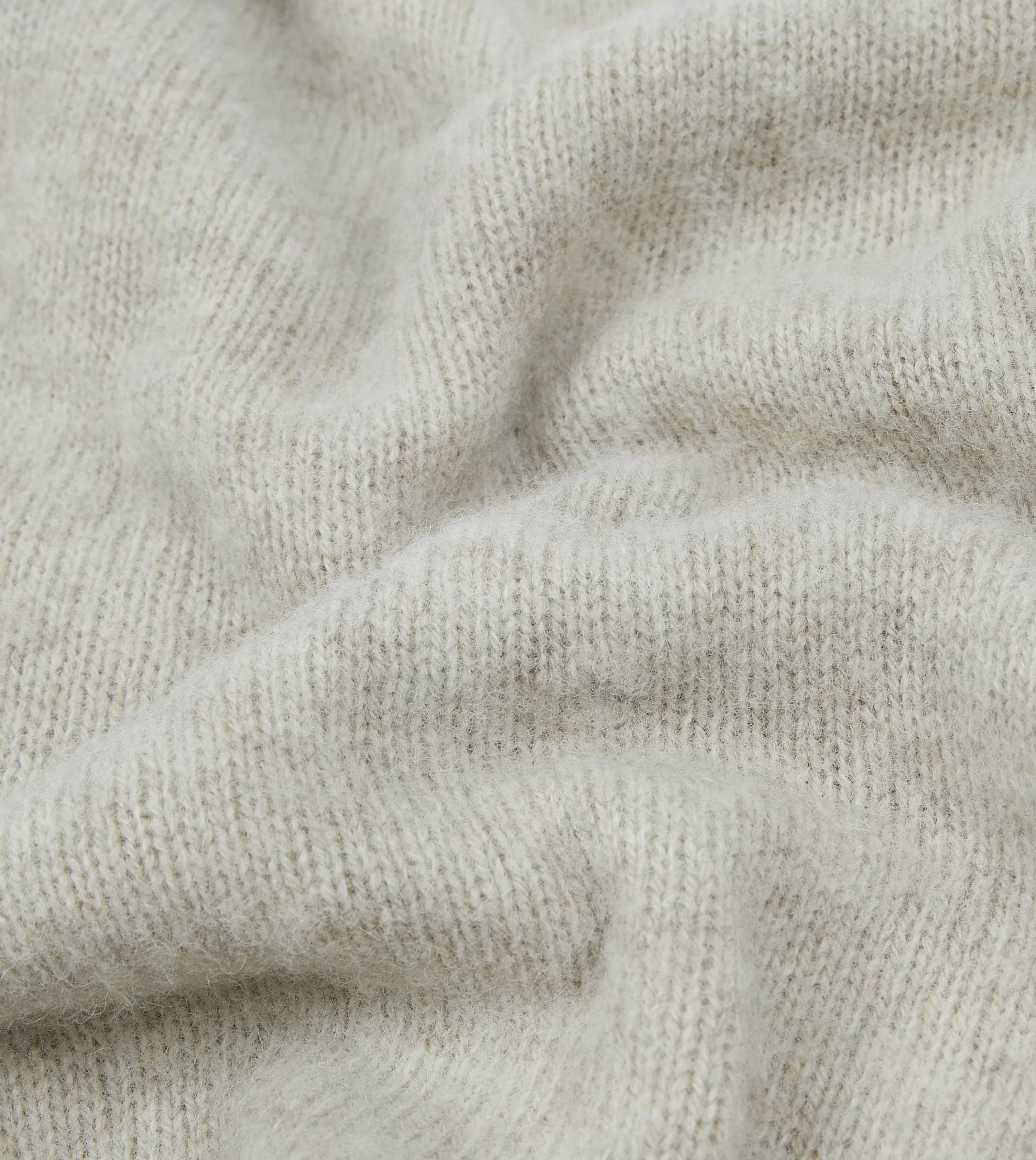 Drake’s Knitwear | Brushed Shetland Crew Neck Jumper Stone